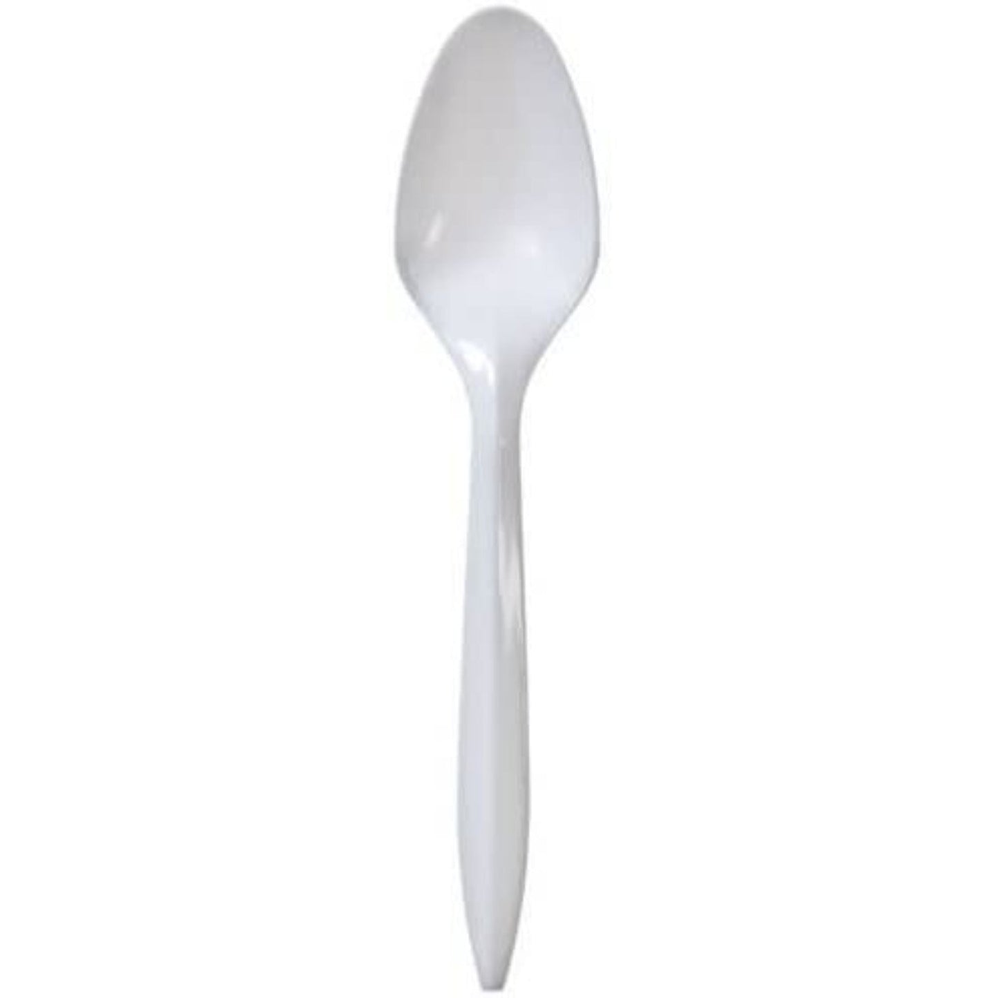 *WHOLESALE* Disposable - Medium Weight - White - Tea Spoons | 1000 ct. Disposable Spoons VeZee