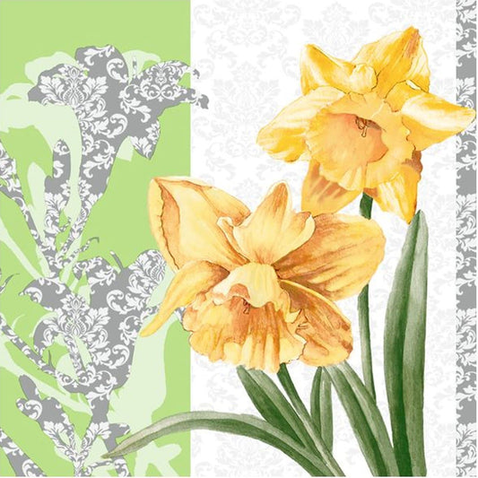 Golden Blooms Disposable Lunch Paper Napkins 20 Ct Tablesettings Nicole Fantini Collection   