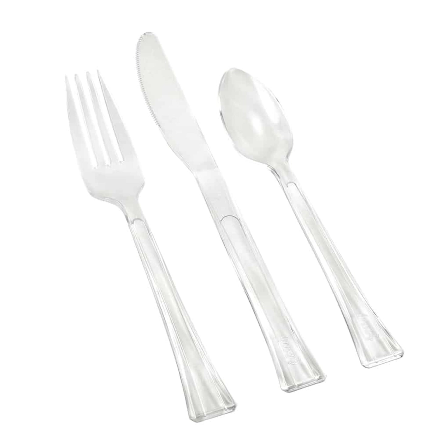 Lillian Tablesettings Extra Strong Quality Premium Clear Plastic Knives Cutlery Lillian   