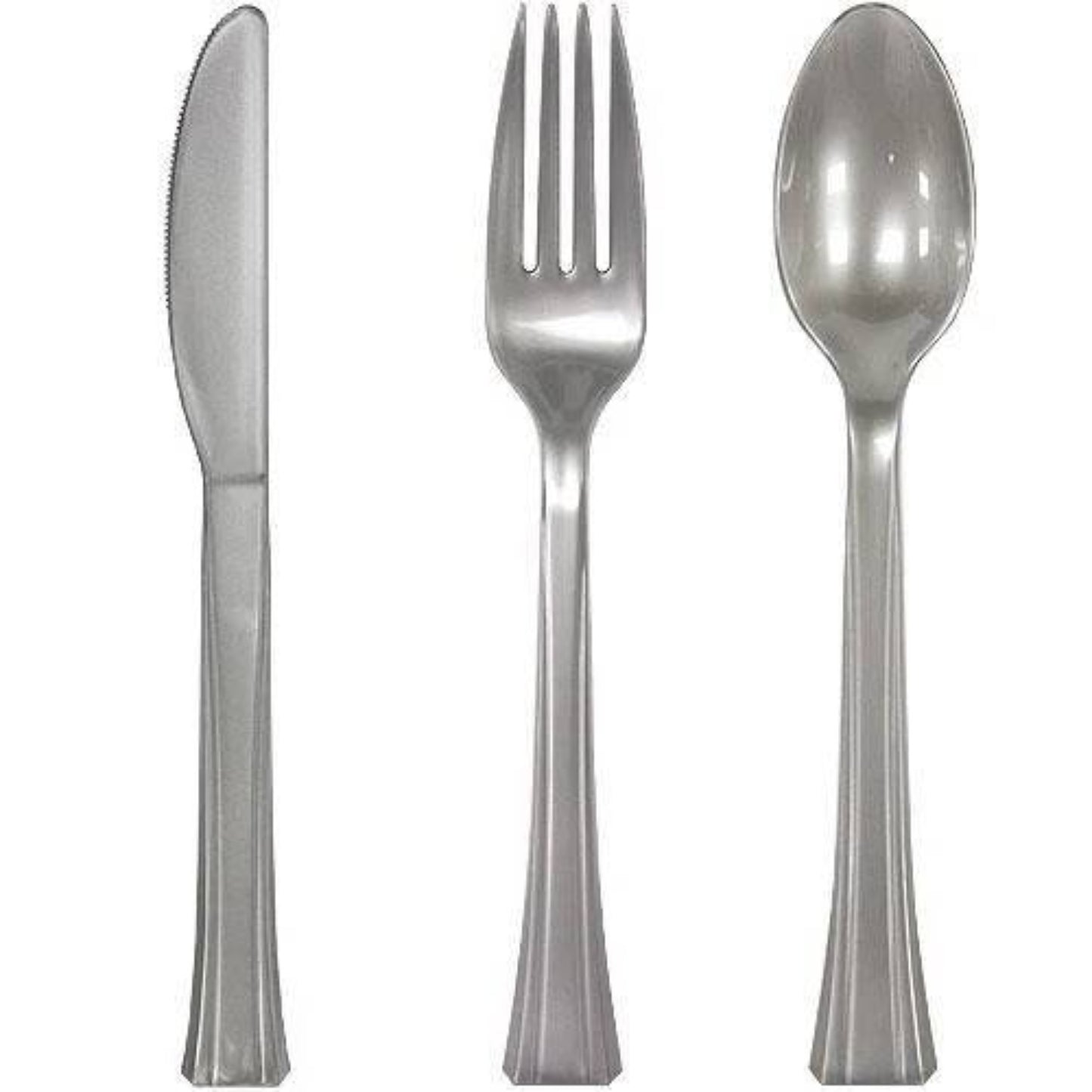 Lillian Tablesettings Extra Strong Quality Premium Plastic Silver Forks Cutlery Lillian