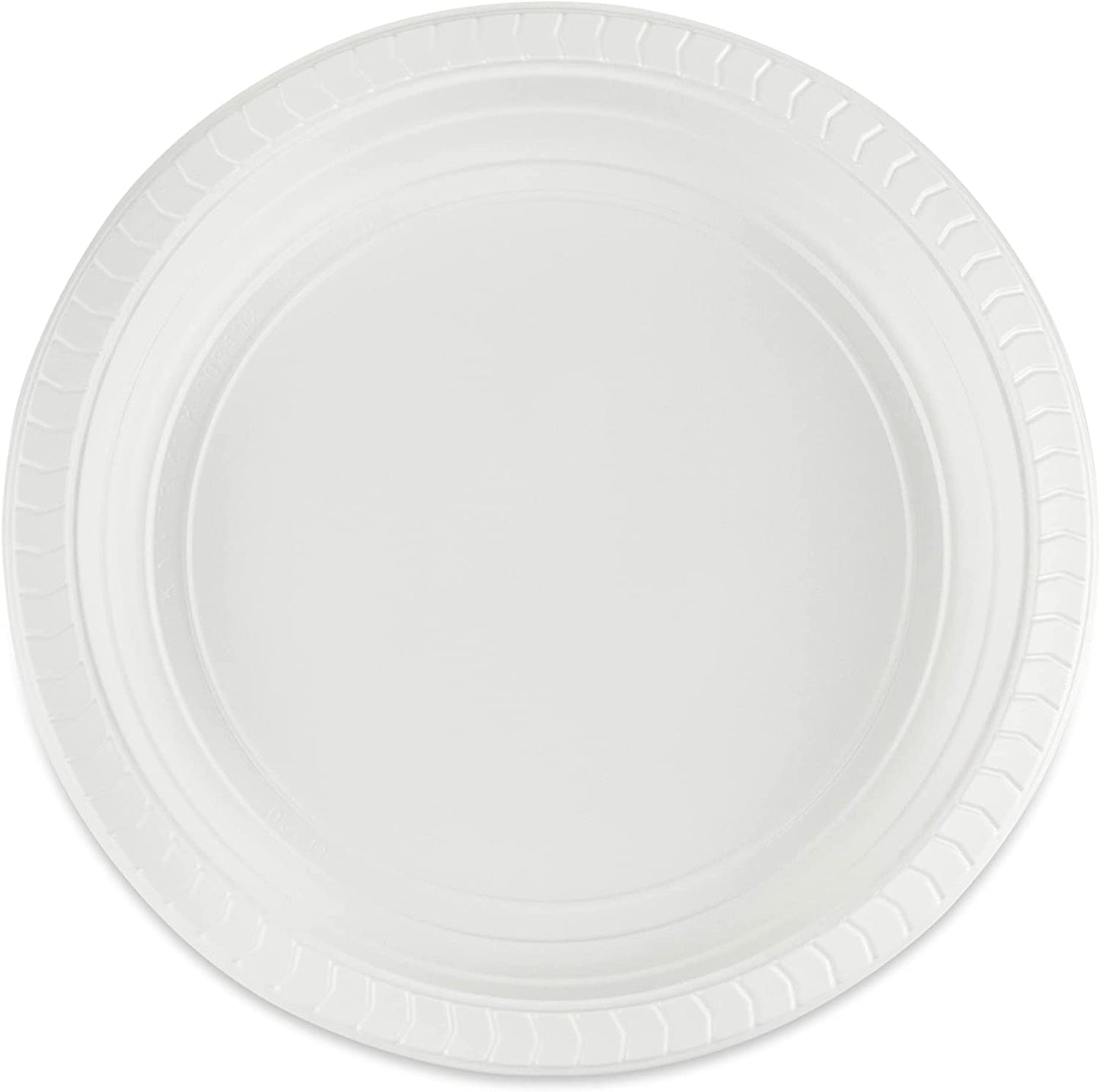 9" Disposable Lightweight White Plastic plates Good to use in Microwave Plastic Plates Blue Sky   
