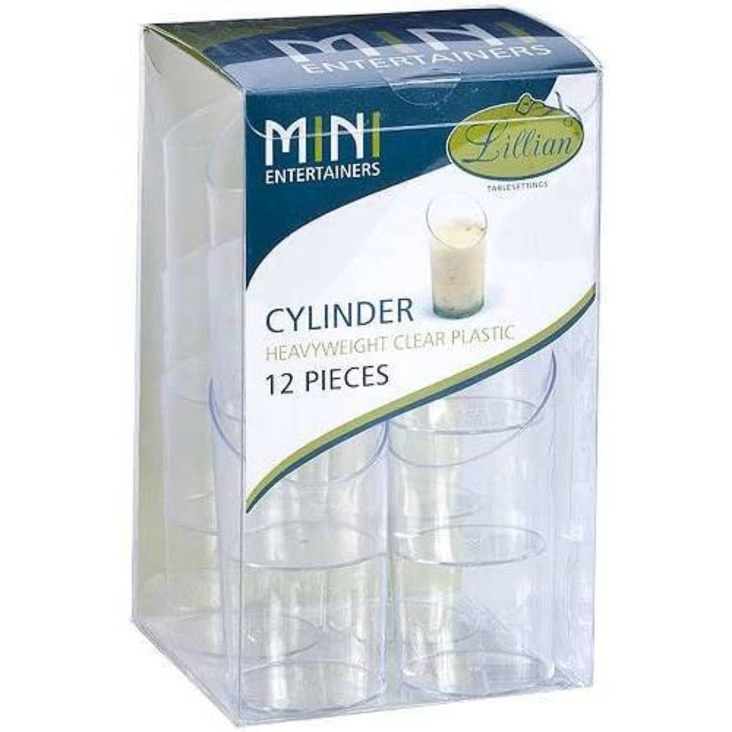 Lillian Tablesettings Presentation Plastic Cylinders Set Mini Serverware Lillian