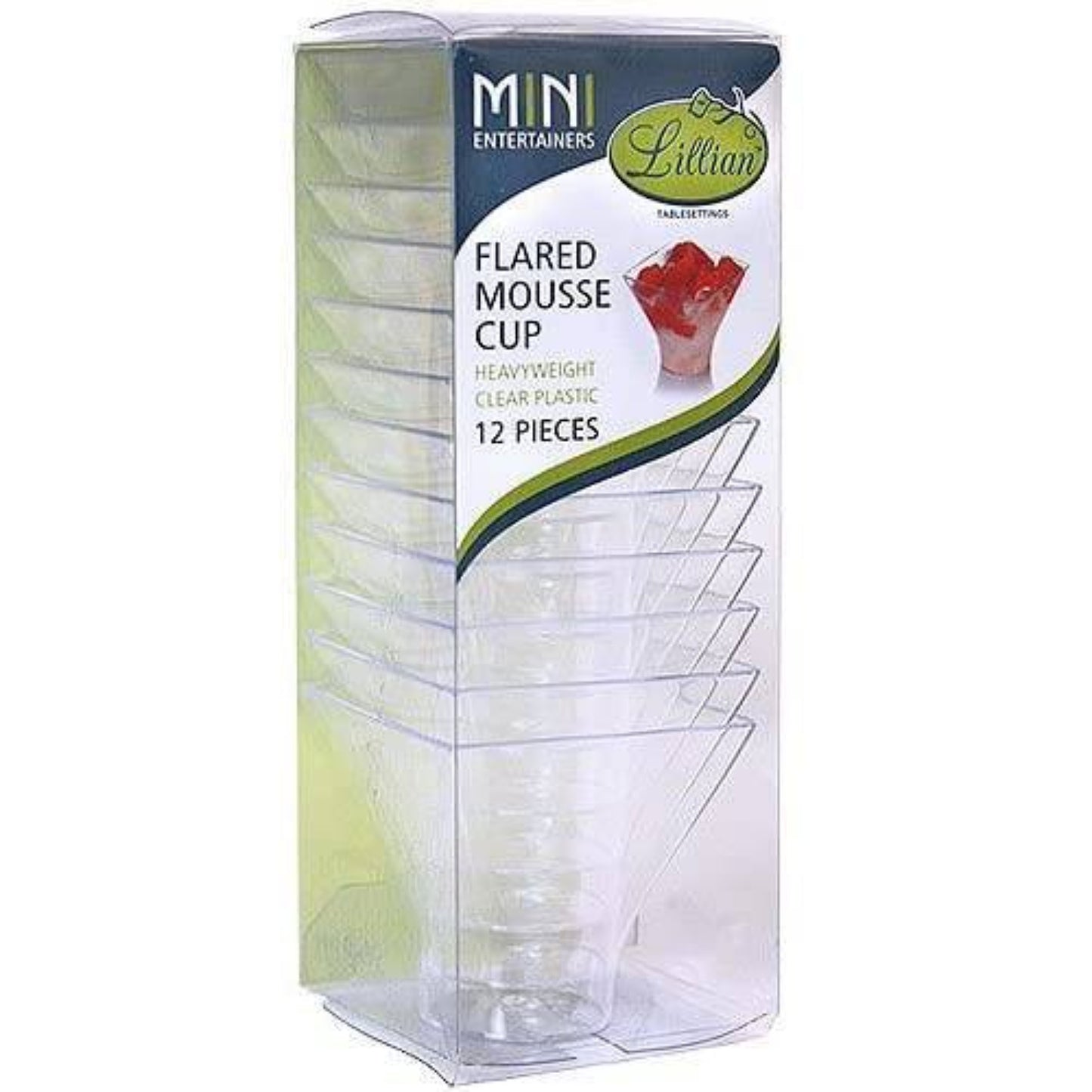 Mini Clear Plastic Flared Mousse Cup 3 oz Serverware Lillian