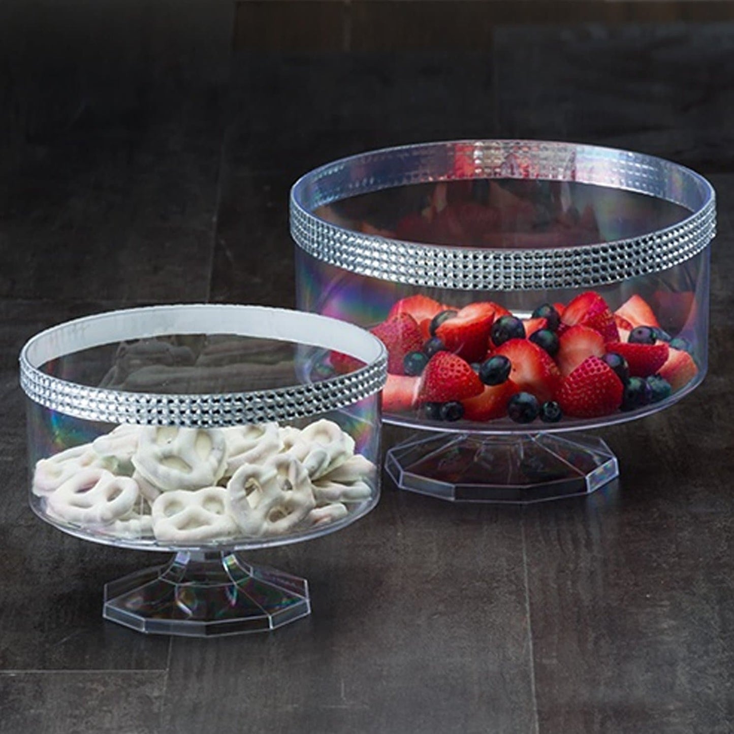 Trifle Small Clear Bowl Jewel Accent 40 oz Serverware Hanna K