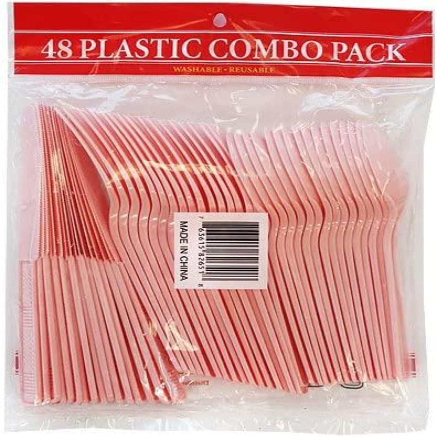 Pink Combo Cutlery Cutlery Party Dimensions