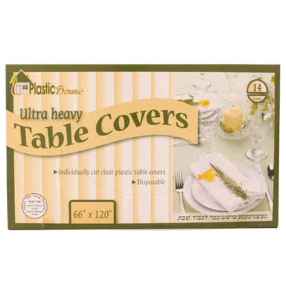 Plastic House Clear Ultra Heavy Duty Tablecloths 66X120 Tablesettings OnlyOneStopShop   