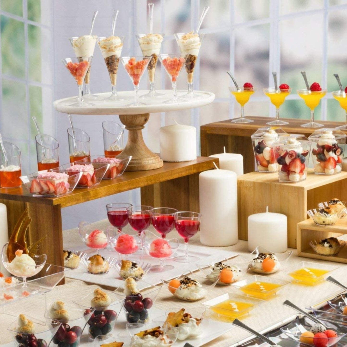 Lillian Tablesettings Mini Plastic Lazy Sunday Clear Serverware Lillian