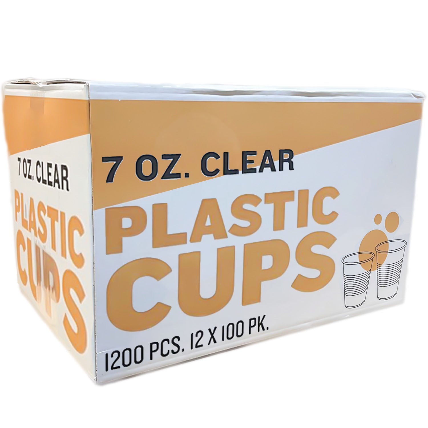 White Plastic 7oz Water Drinking Disposable Cups