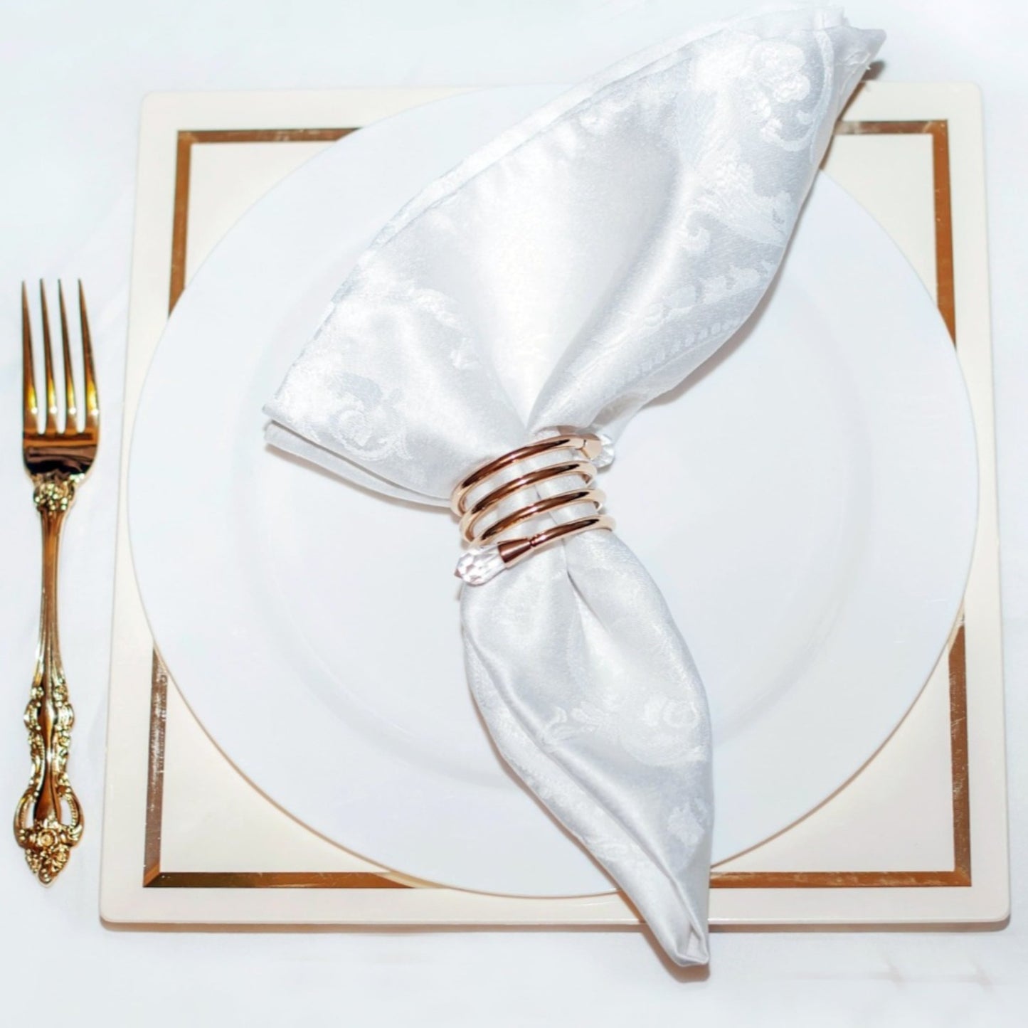 SALE Spiral Gold Plated Napkin Rings Set of 4 Napkin Rings VeZee