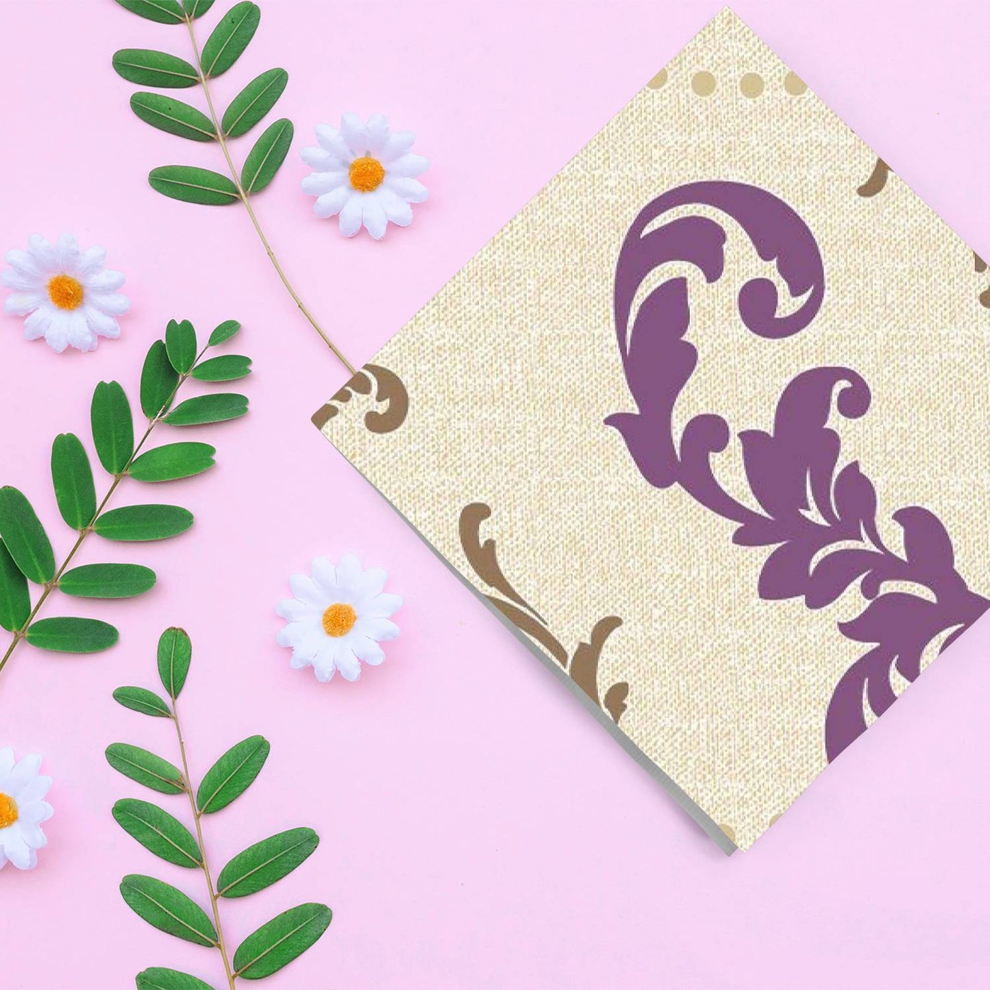 Amethyst Fleur-de-lis Disposable Lunch Paper Napkins 20CT Napkins VeZee