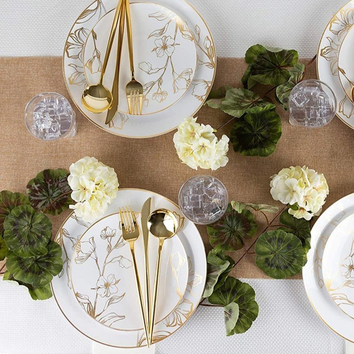 NOVELTY FLATWARE DINNER FORKS GOLD Tablesettings Blue Sky