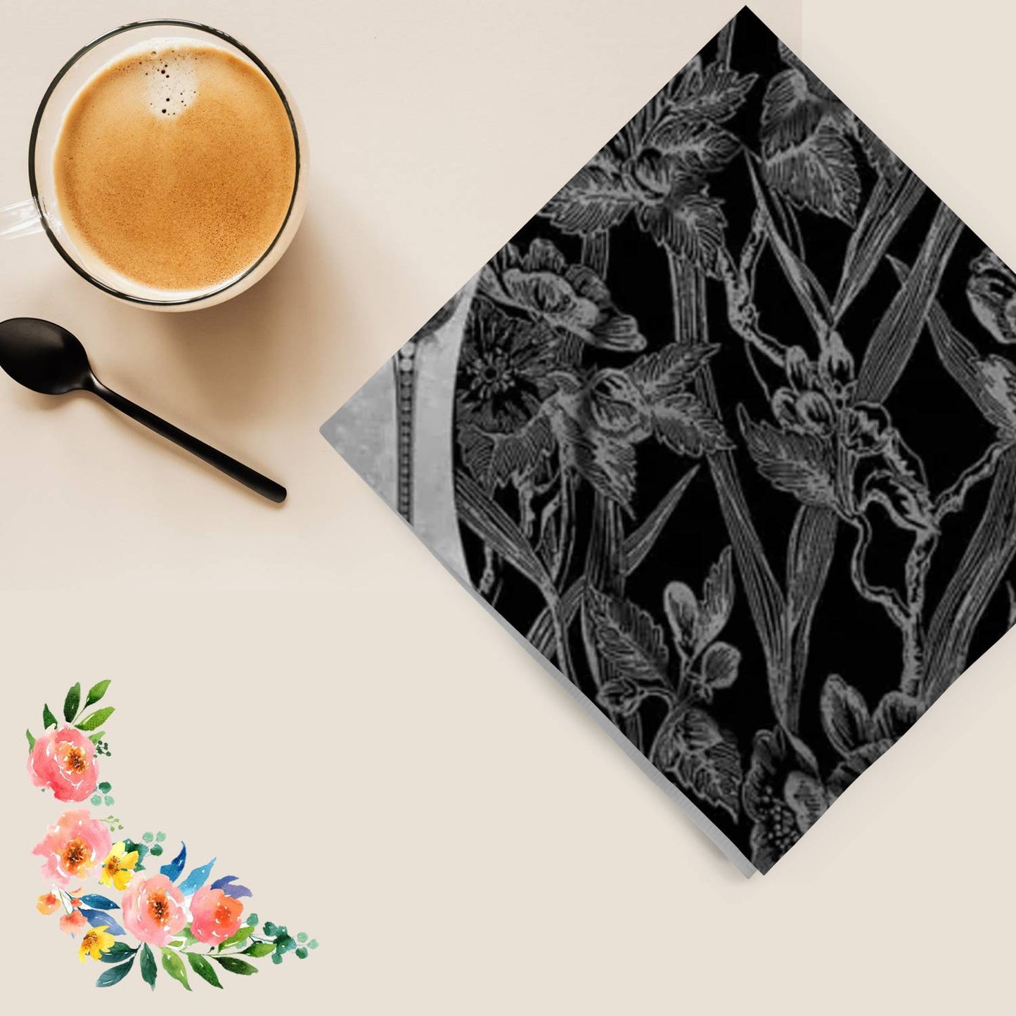 Black Dinner Setting Lunch Napkins 20 Pack Napkins Decorline