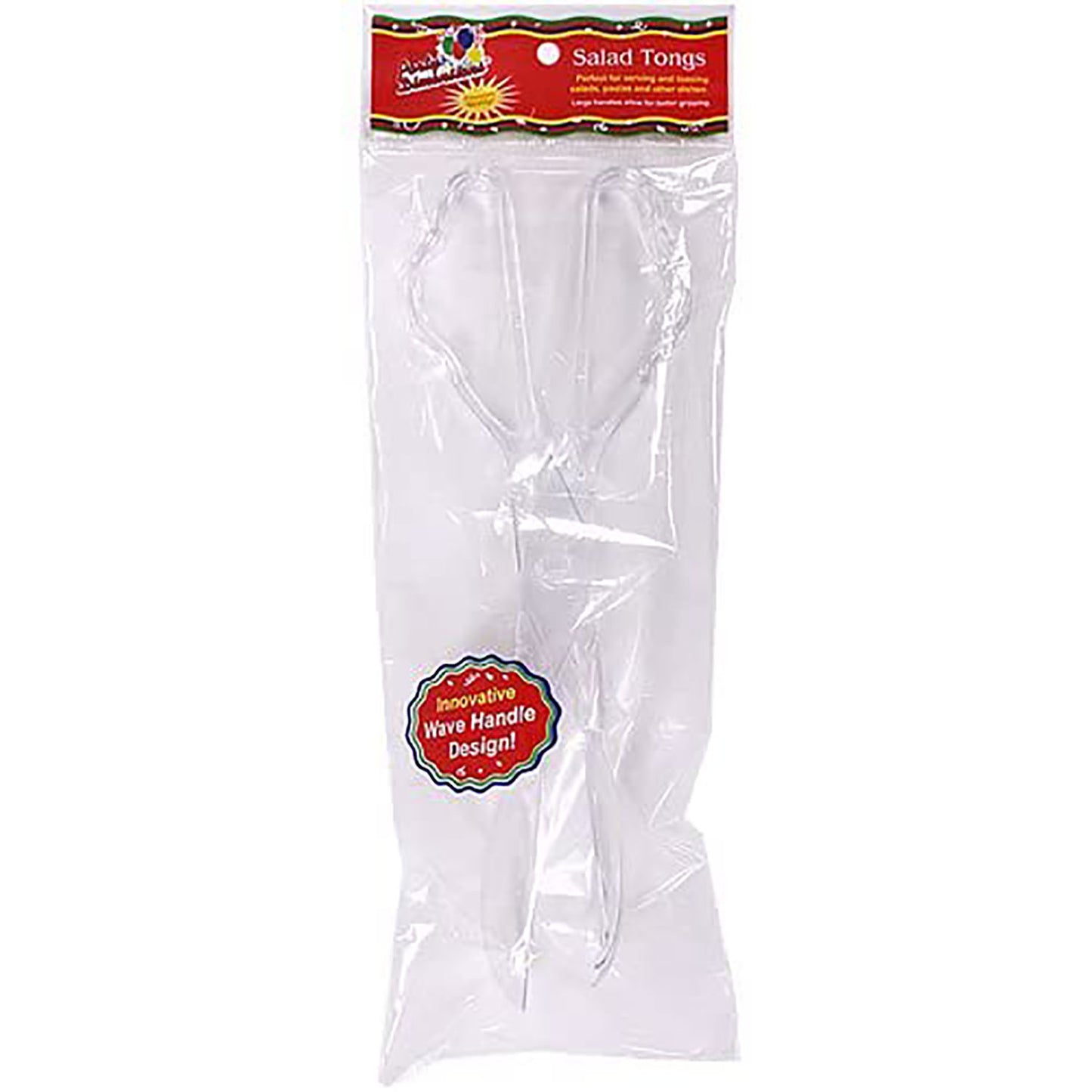 Clear Plastic Salad Tong 10" Serverware Party Dimensions