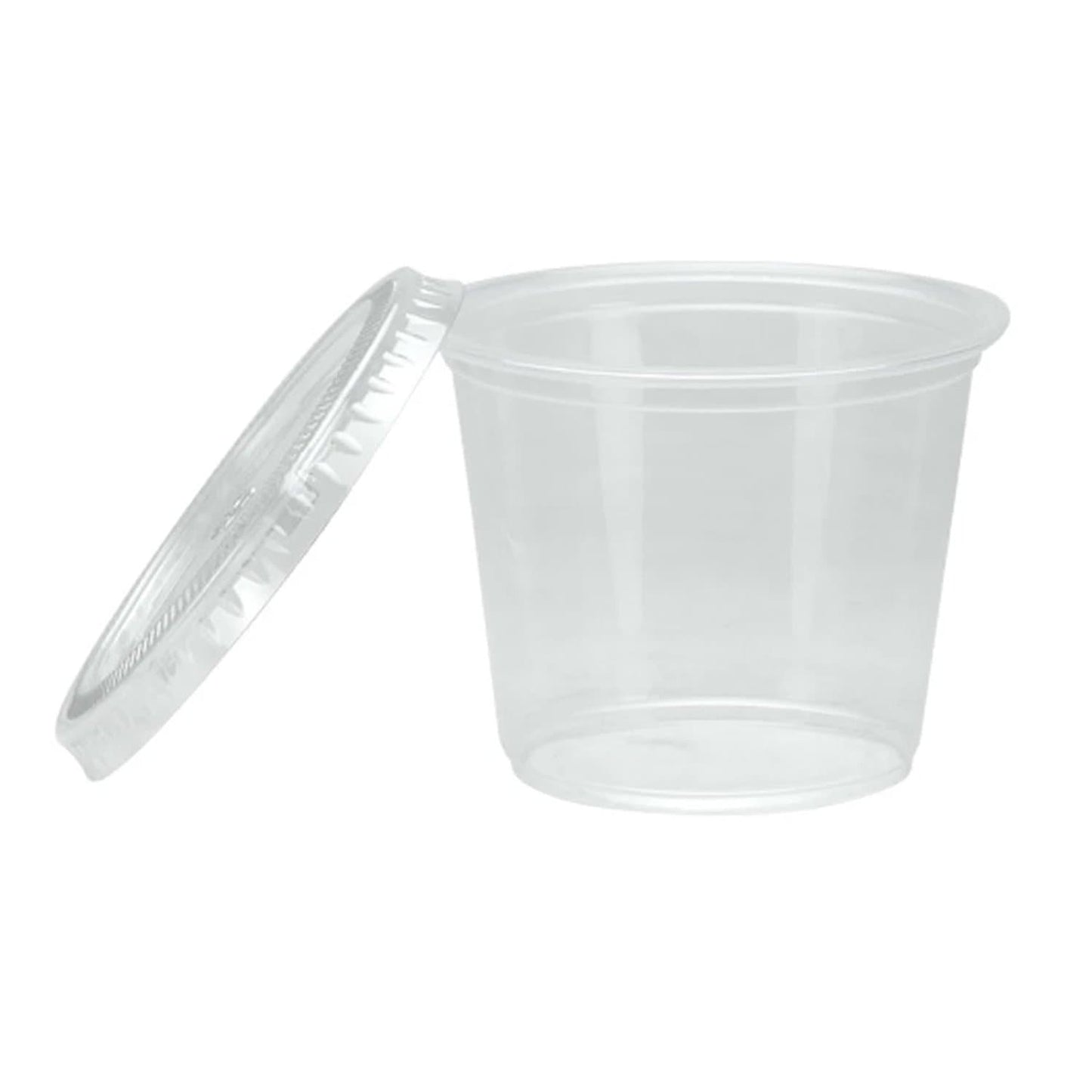 Nicole Home Collection Portion Cups with Lids Clear 4 oz Portion Cups VeZee