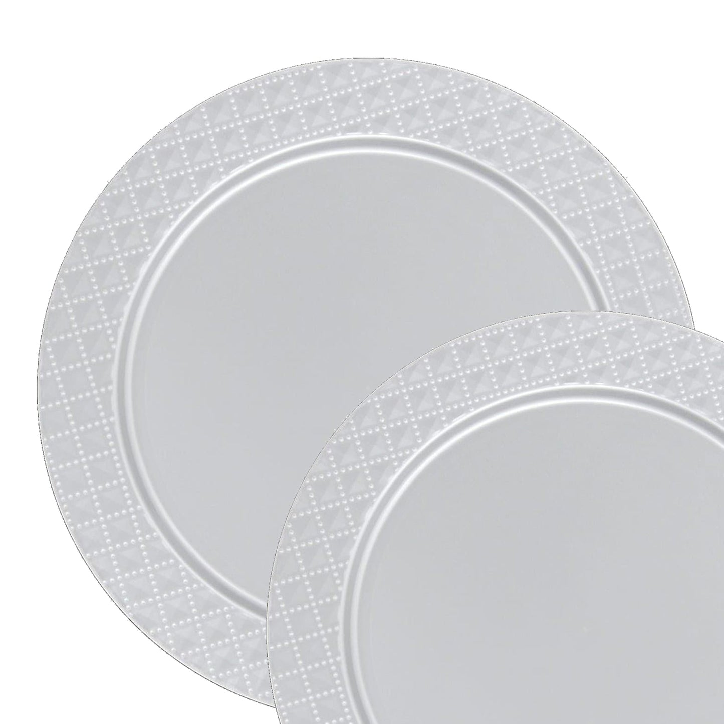 Charger Diamond Design Plates Clear 13" 2CT Tablesettings Decorline
