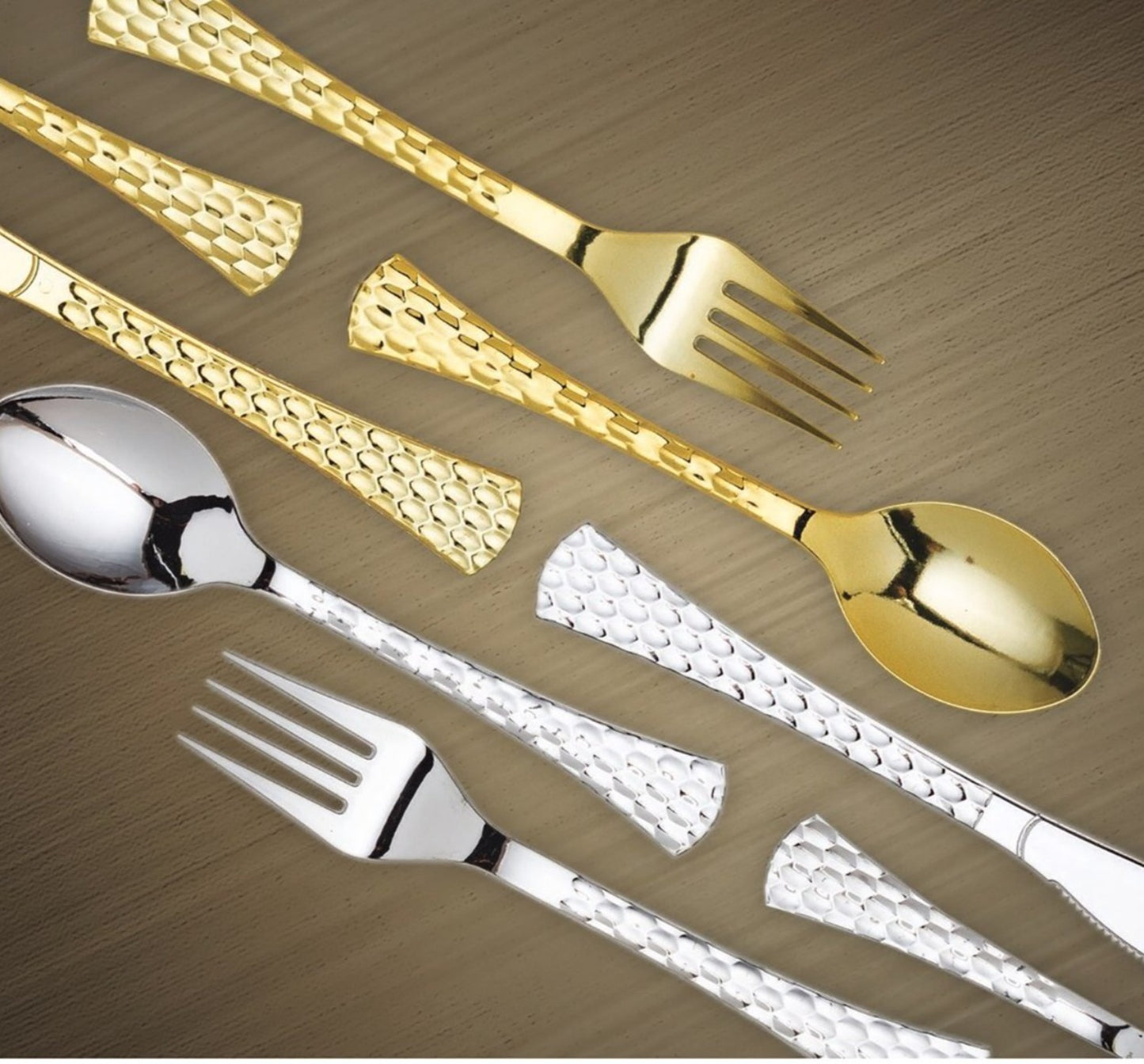 Glamour Collection Extra Heavyweight Disposable Table Spoons Silver Tablesettings Decorline
