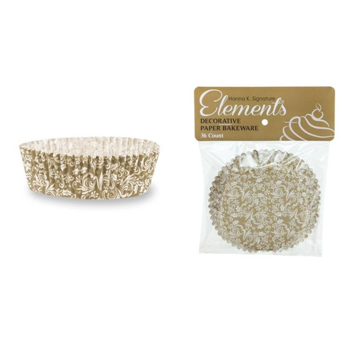 Premium Heavyweight Paper Gold Baking Cups 3" 36CT 432 Baking Cups Hanna K