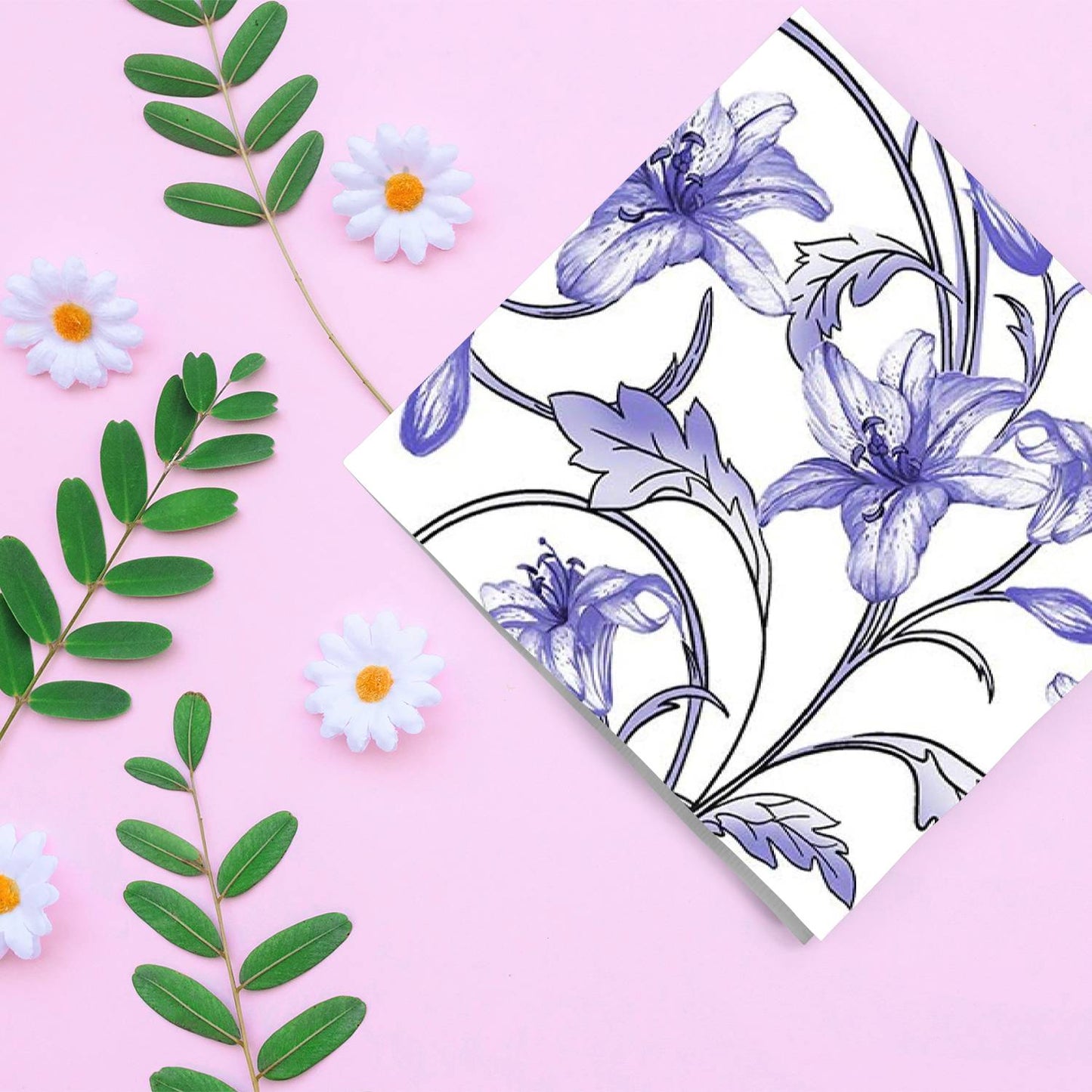 Flowers Purple Lunch Paper Napkins 20 Pack Napkins VeZee