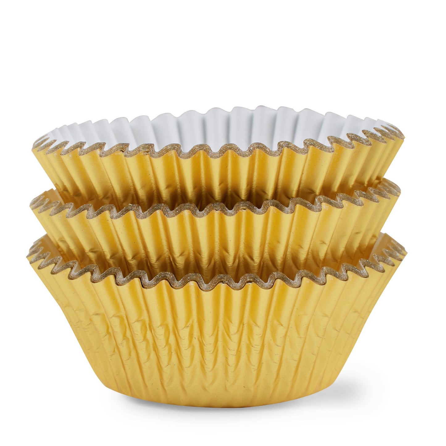 Simcha Collection Gold Mini Foil Baking Cups 40 Ct Food Storage & Serving Blue Sky   
