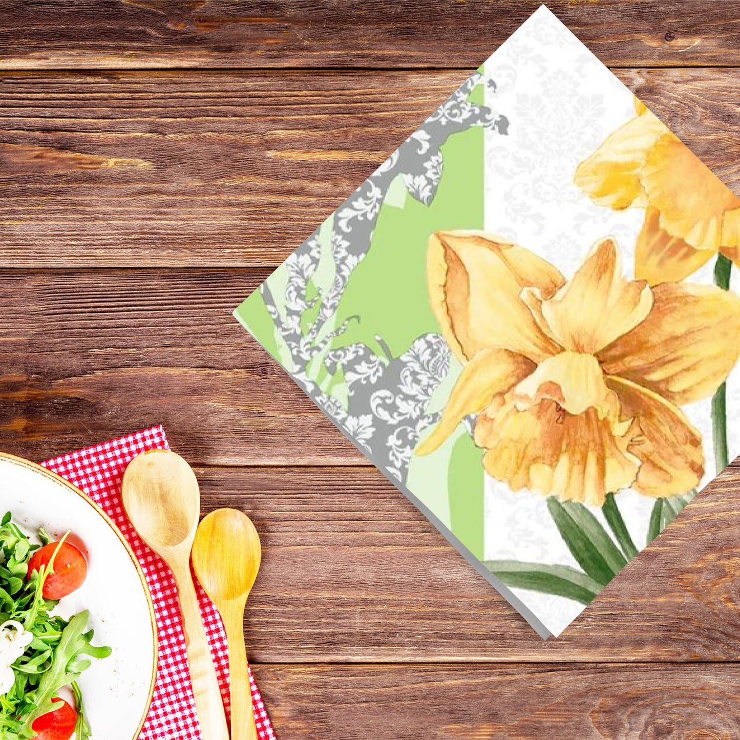 Golden Blooms Disposable Lunch Paper Napkins 20CT Napkins VeZee