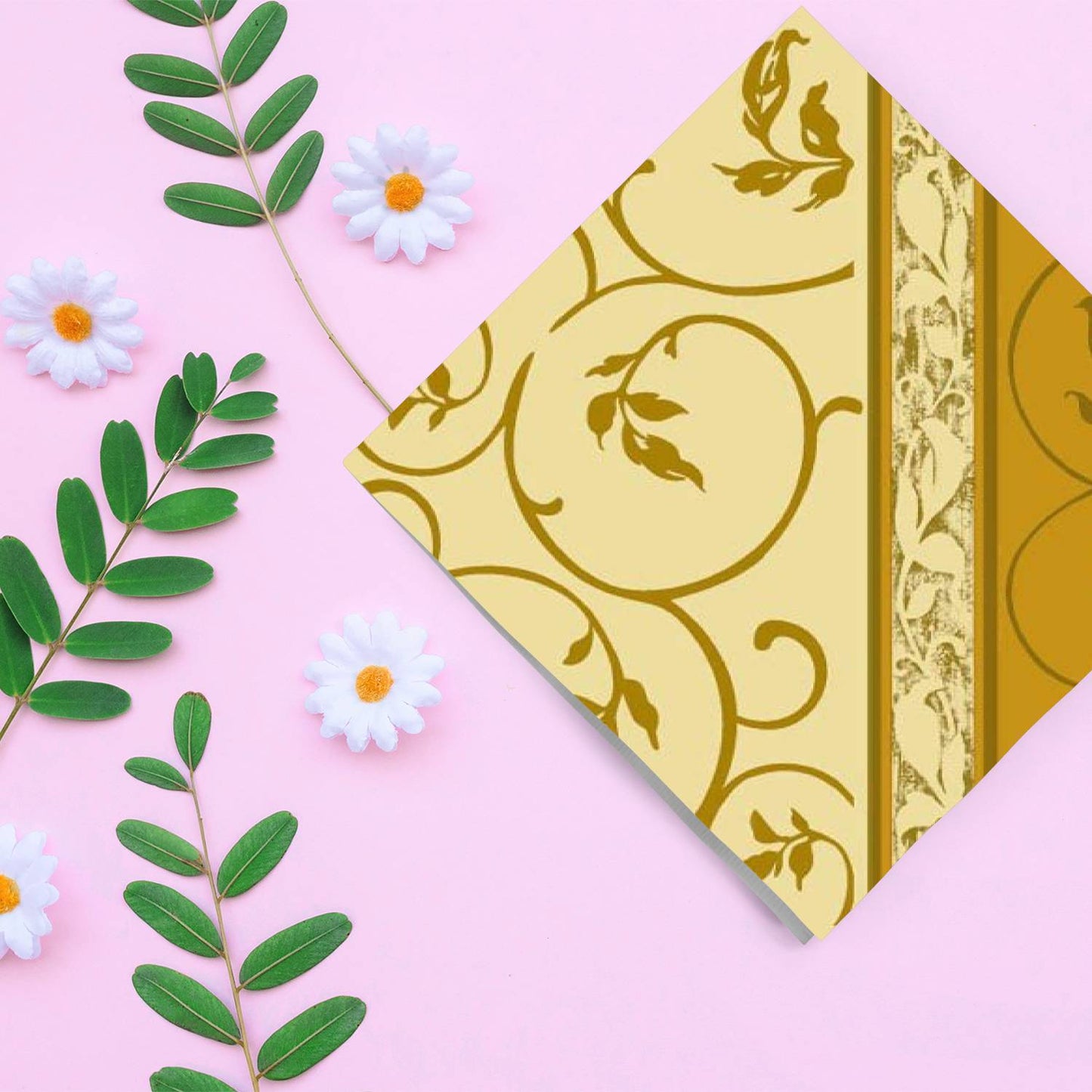 Golden Curlicue Lunch Paper Napkins 20 Pack Napkins VeZee