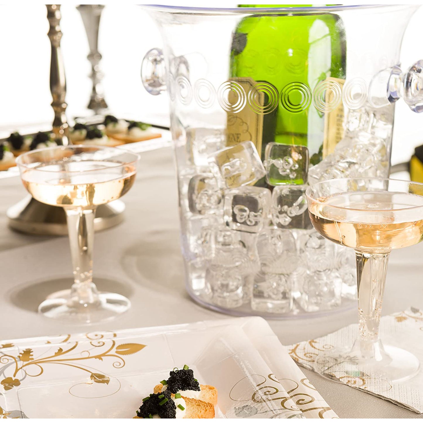 4 Quart Clear Plastic Ice Bucket Serverware Hanna K