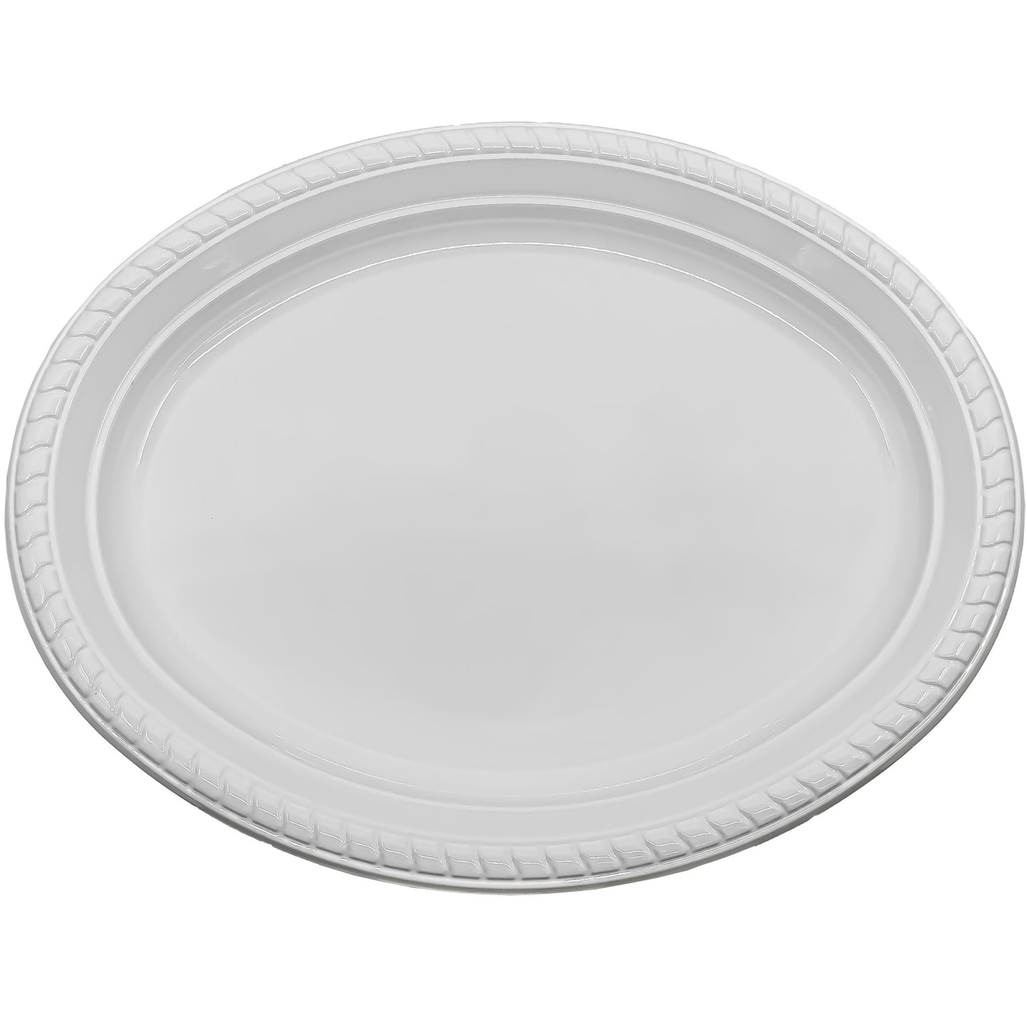 White Plastic Oval Serving Plate 12¼" x 9¾" Plastic Plates Hanna K   