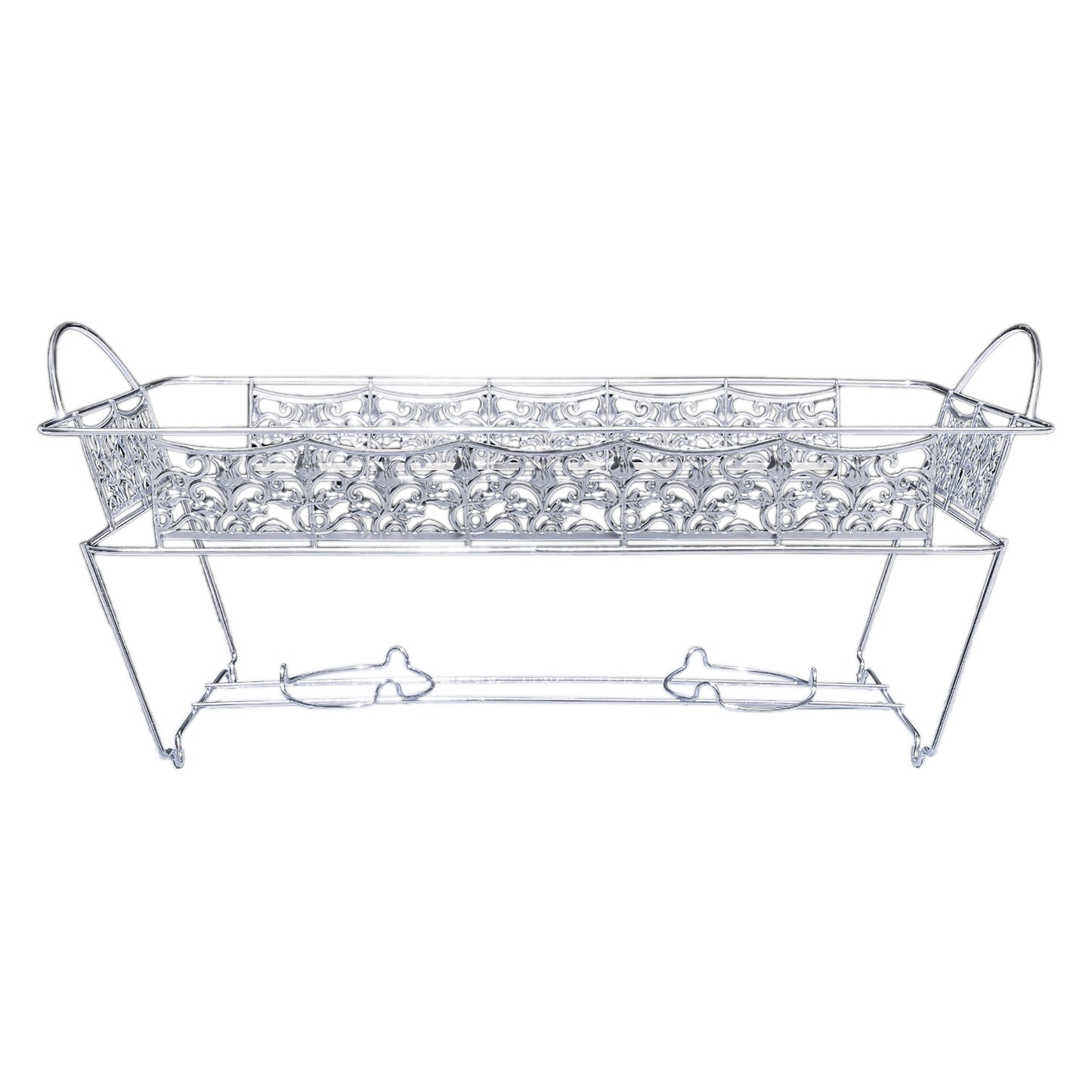 Hanna K. Signature Elements Decorative Disposable Silver Full size Chafing Rack Disposable Hanna K   