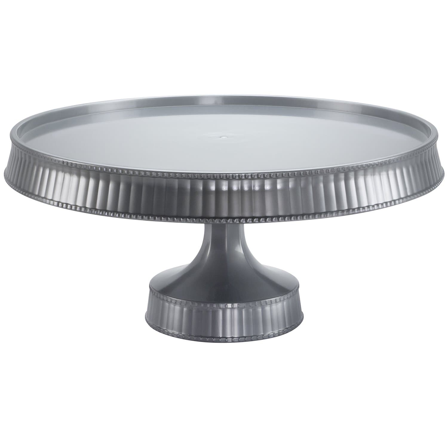 Premium Extra Heavyweight Silver Cake Plastic Stands 10.5" Disposable Lillian   