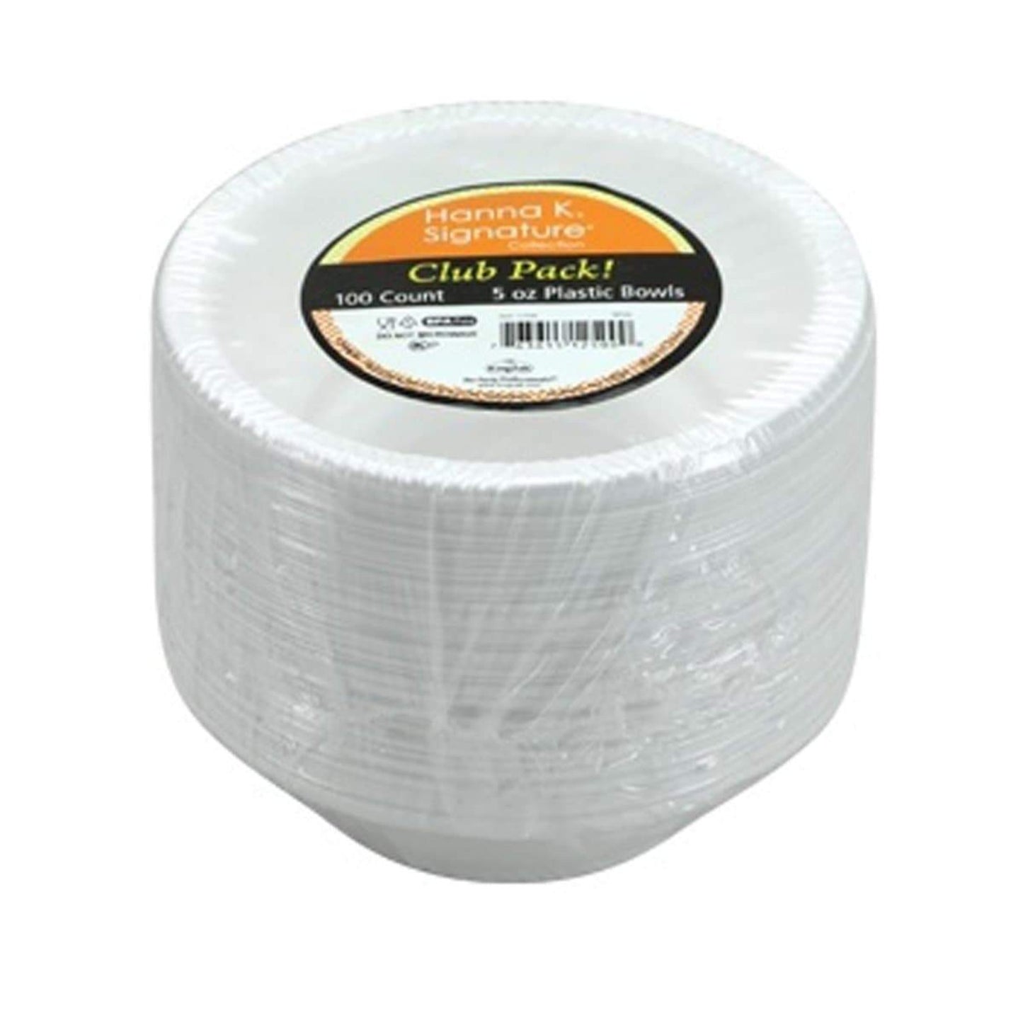 Hanna K. Signature heavy weight Plastic Bowl White 5 oz Bowls Hanna K