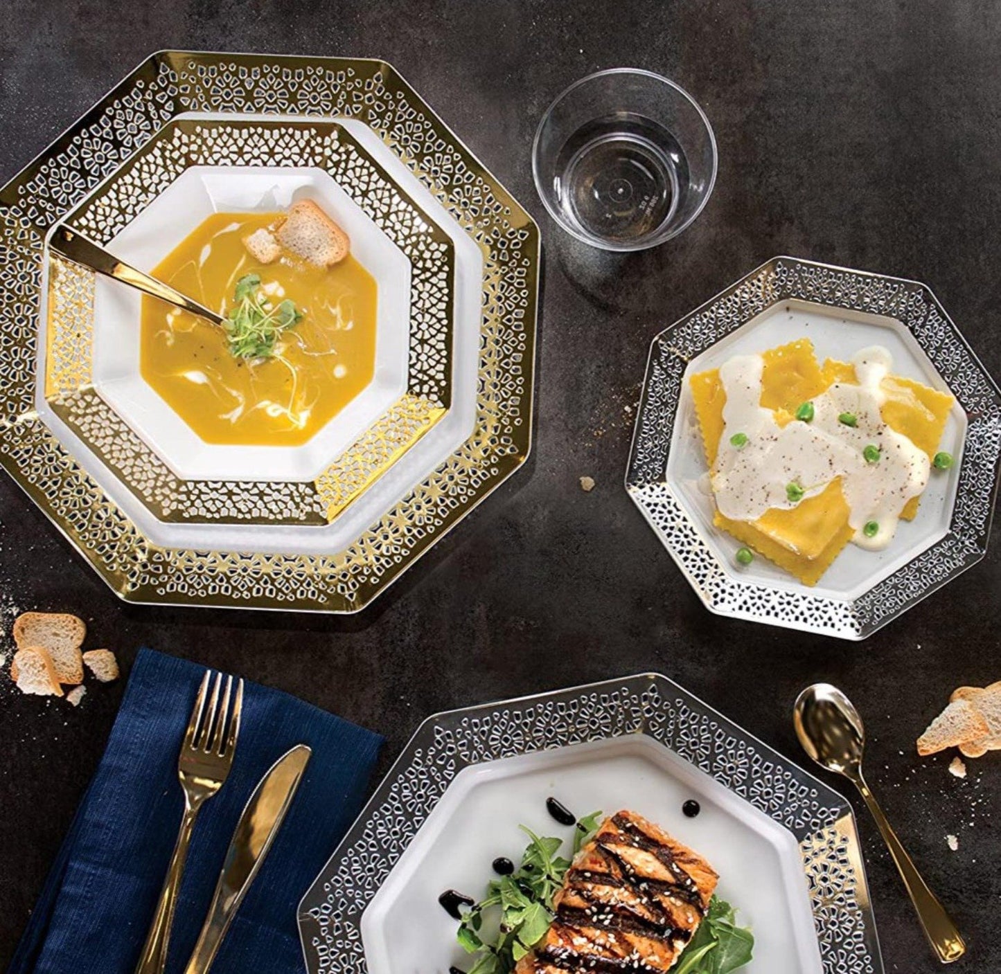 Lacetagon Silver Rim Pearl Bowl 5 oz Bowls Lillian