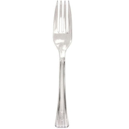 Lillian Tablesettings Extra Strong Quality Premium Plastic Clear Forks Cutlery Lillian   