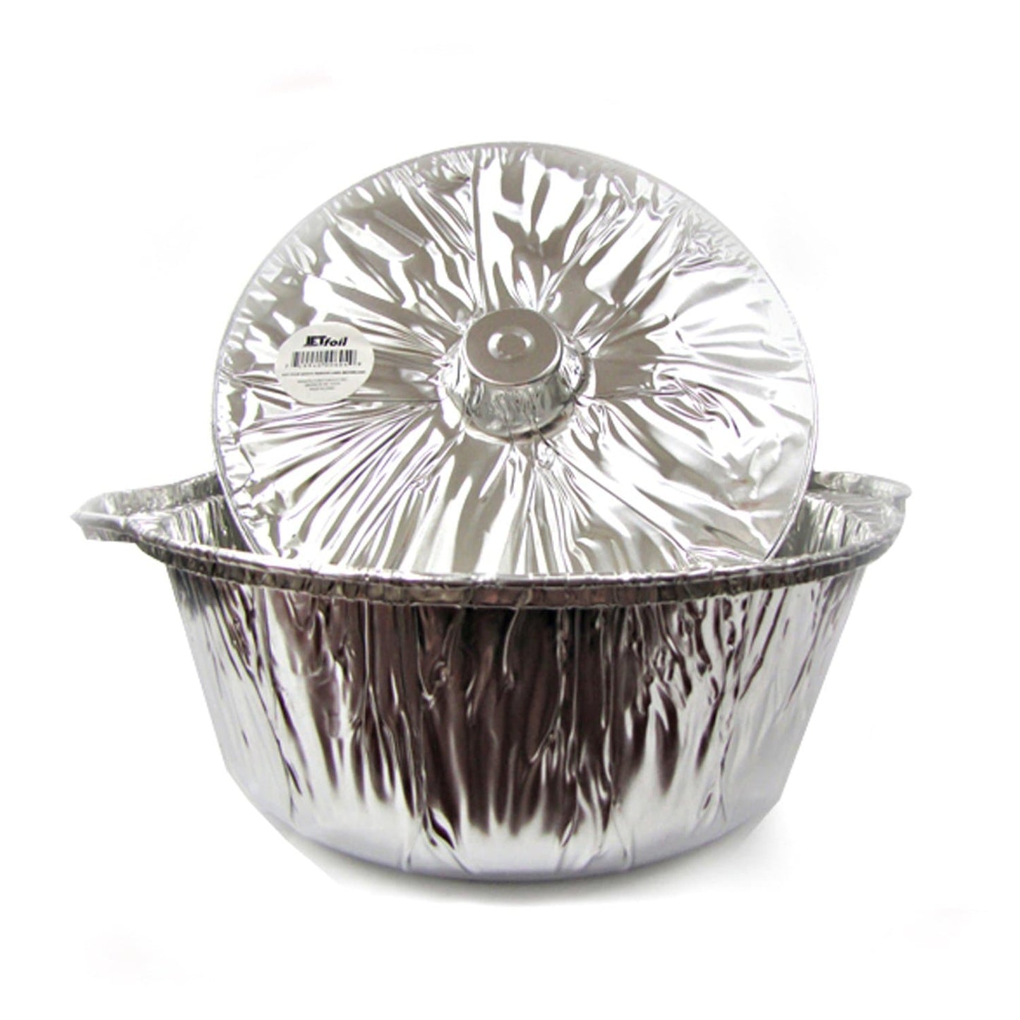 Jet Foil Disposable Aluminum 4Qtz Medium Pot With Lid Disposable JetFoil