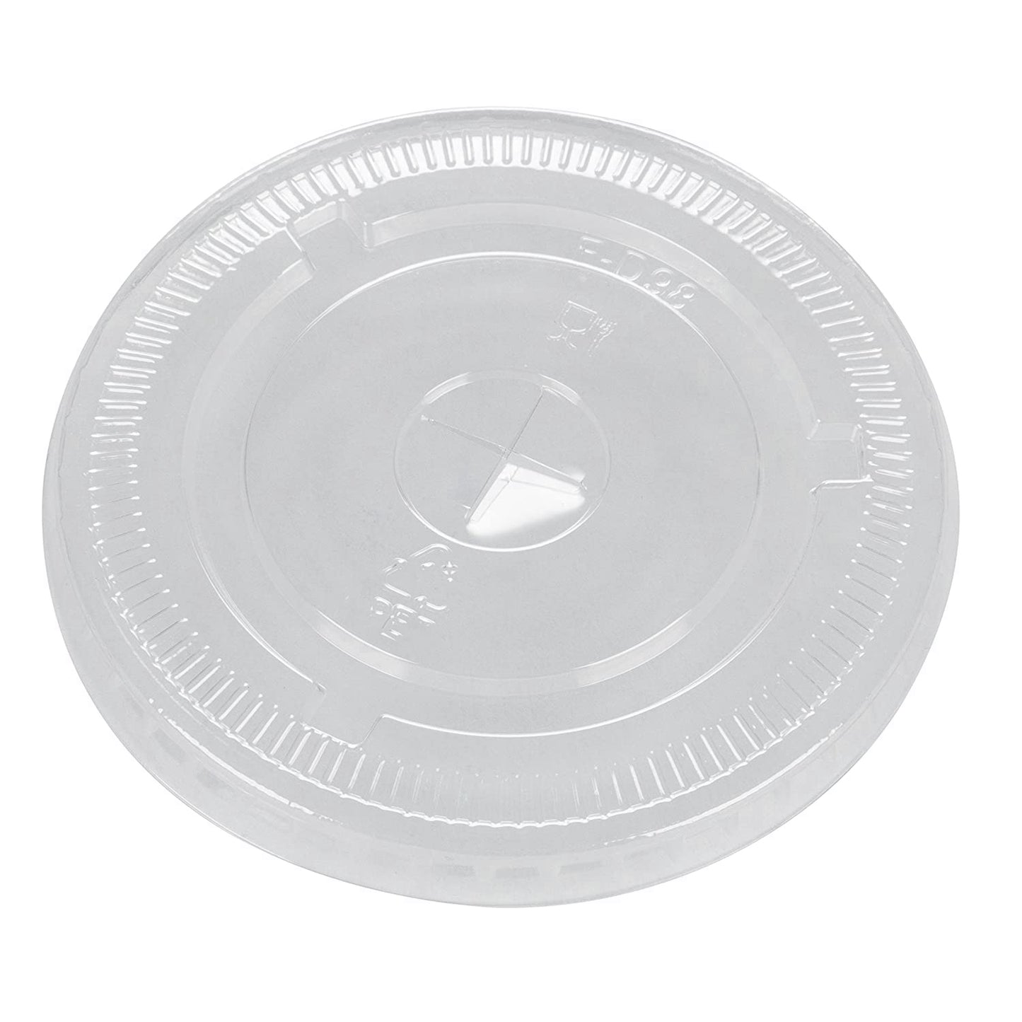Clear PET Plastic Flat Lids with Straw Slot for 12, 16, 20 & 24 oz. PET Cups Tops & Straw VeZee   