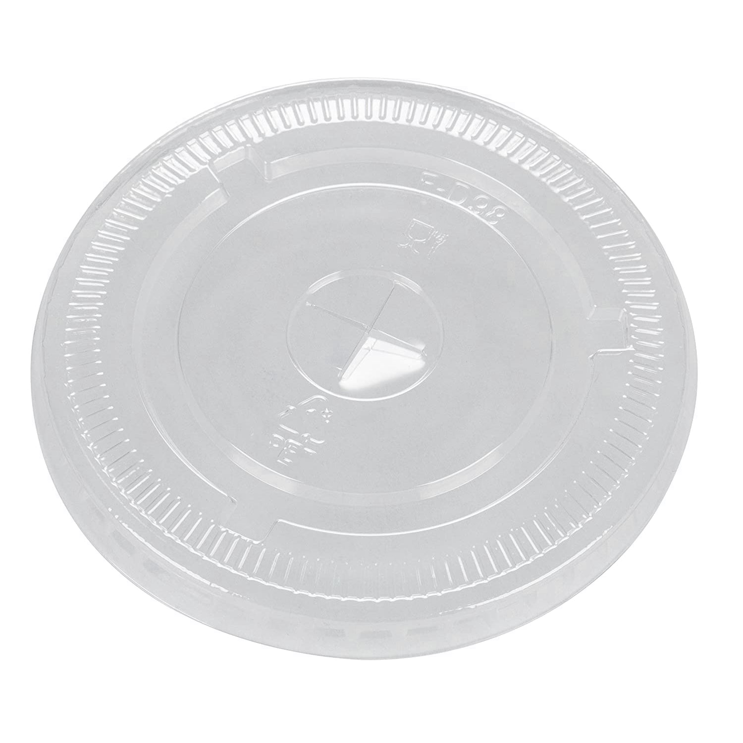 Clear PET Plastic Flat Lids with Straw Slot for 12, 16, 20 & 24 oz. PET Cups Tops & Straw VeZee   