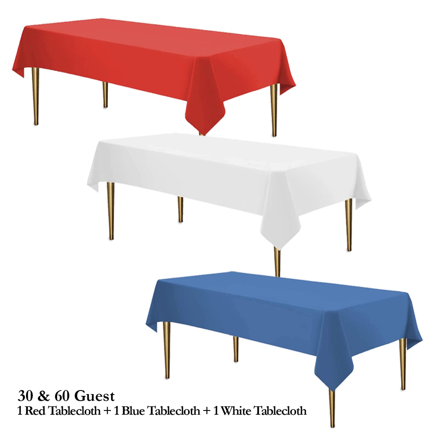 American Flag Themed Red White and Blue Disposable Party Plastic Plates Sets VeZee