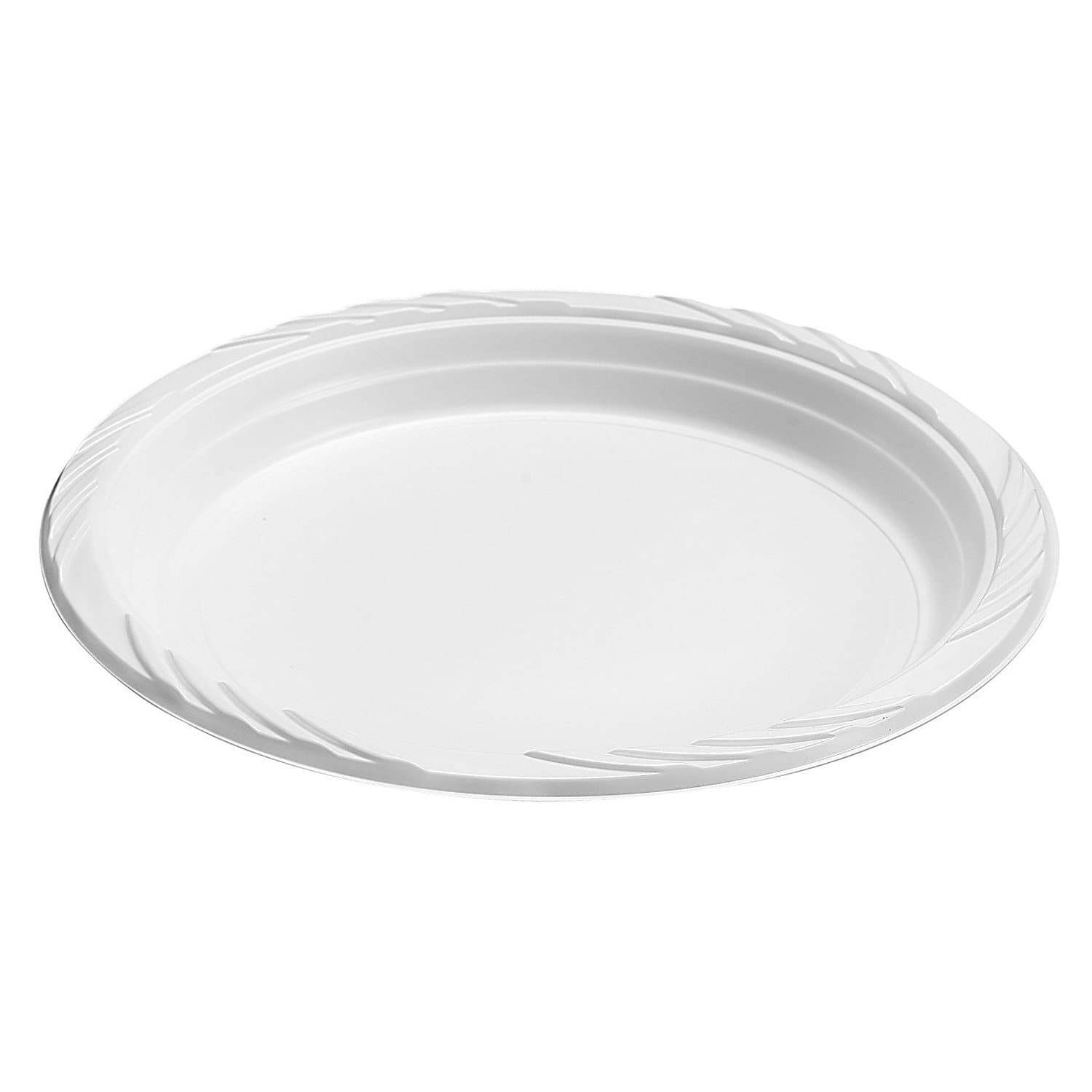 Case of Plastic - 10" - Disposable - Lightweight - White - Dinner Plates | 400 ct.  Blue Sky   
