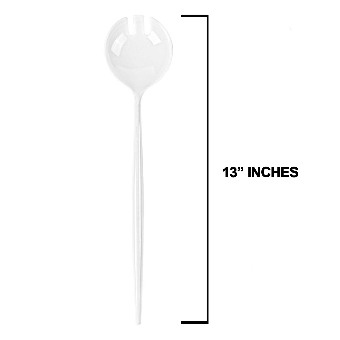 Novelty Serving Plastic Flatware Spoon & Spork White 13" Tablesettings Blue Sky