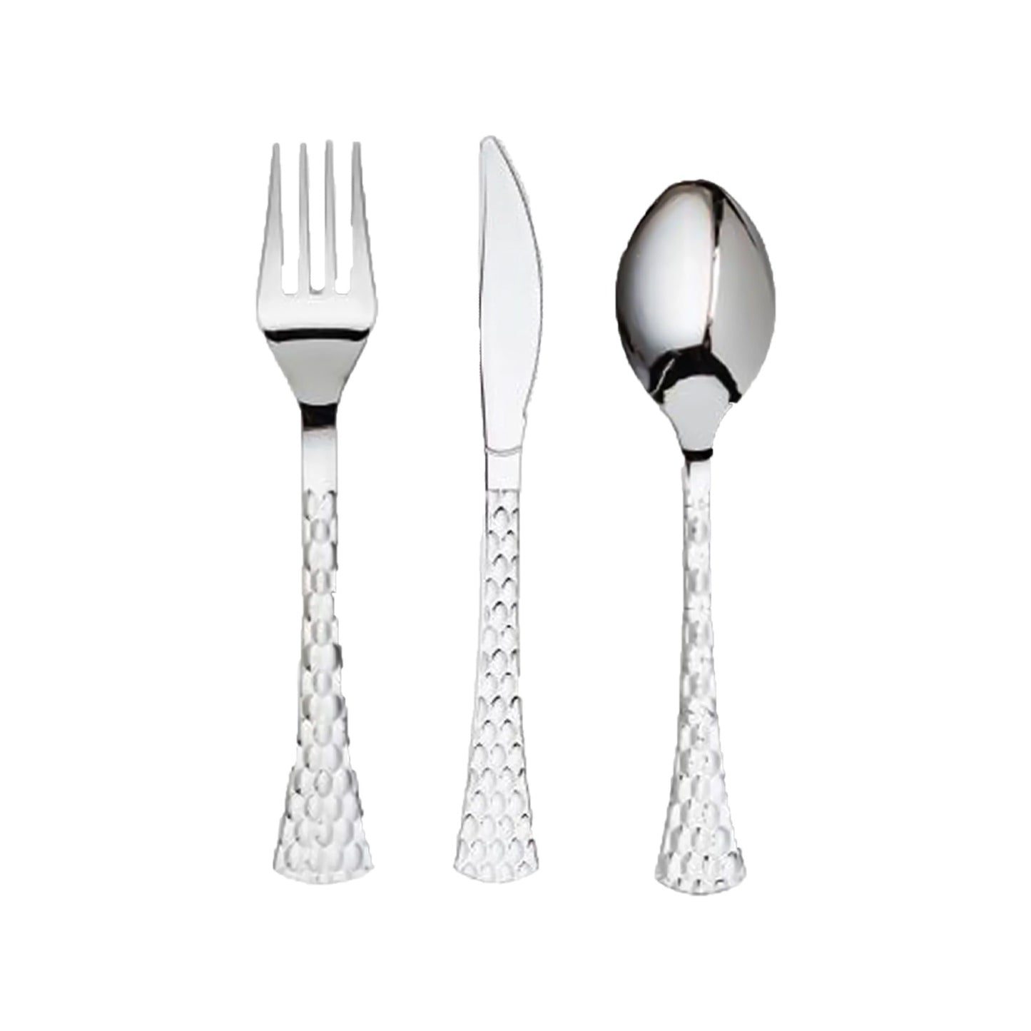 *BUY BULK* Organic Collection White Disposable Plastic Dinner Tableware COMBO Set Disposable Tableware Decorline