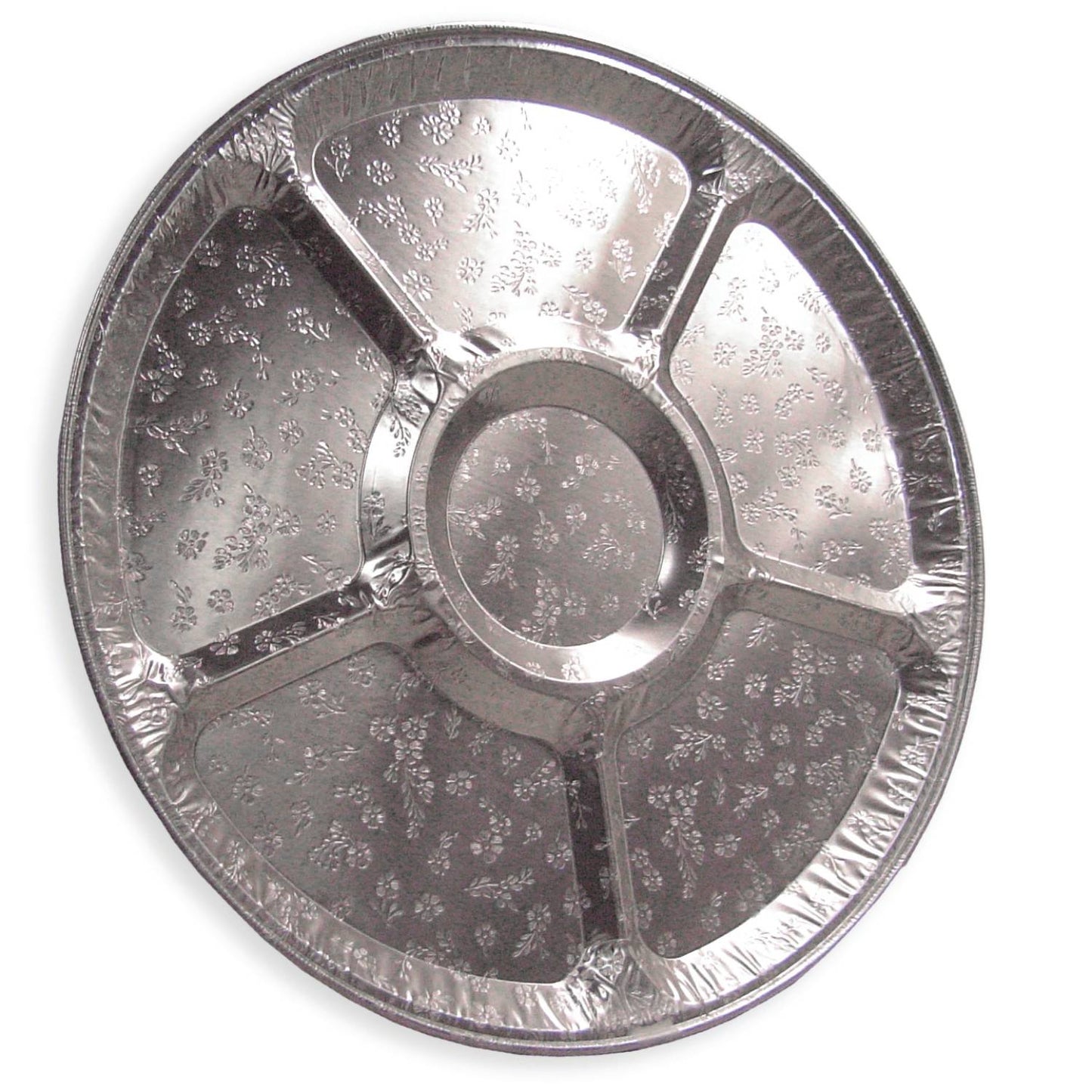 Disposable Aluminum 18" Lazy Susan/Compartment Platter Disposable VeZee