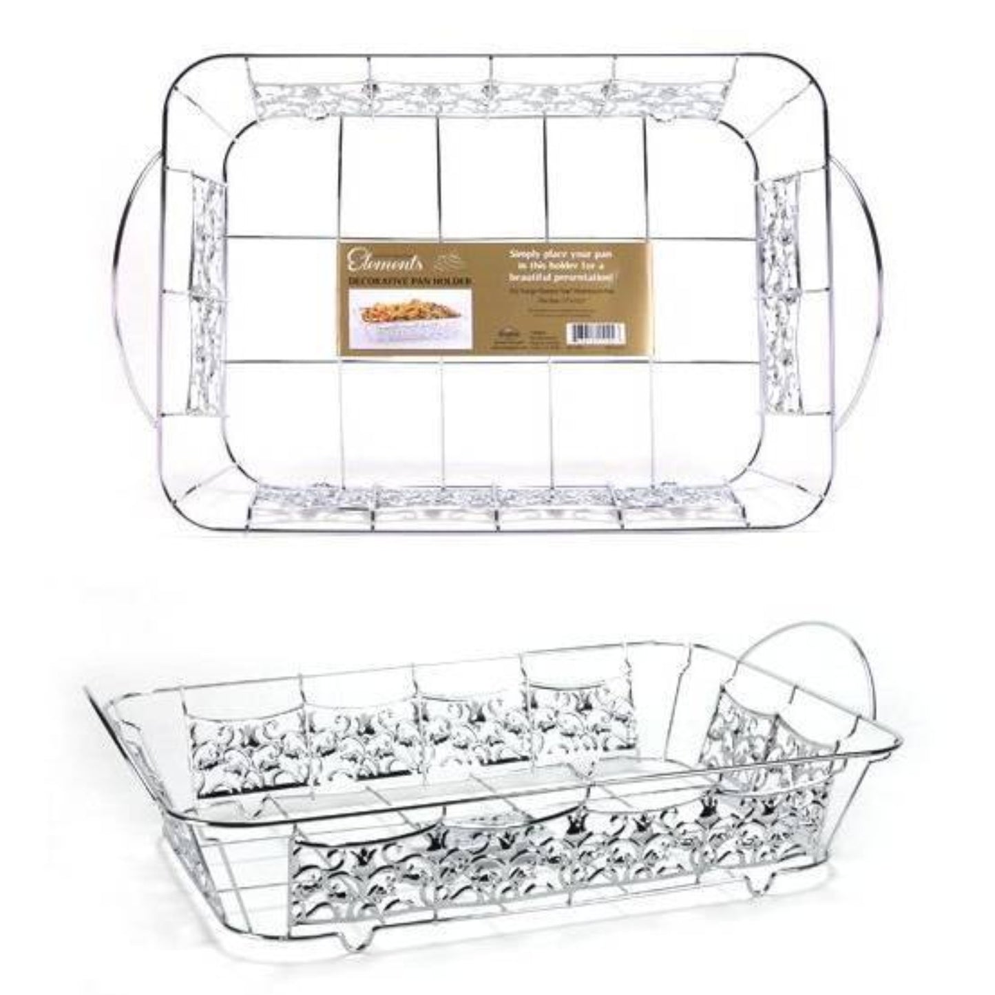 Hanna K. Signature Elements Decorative Disposable Aluminum Pan Holder Roaster Disposable Hanna K