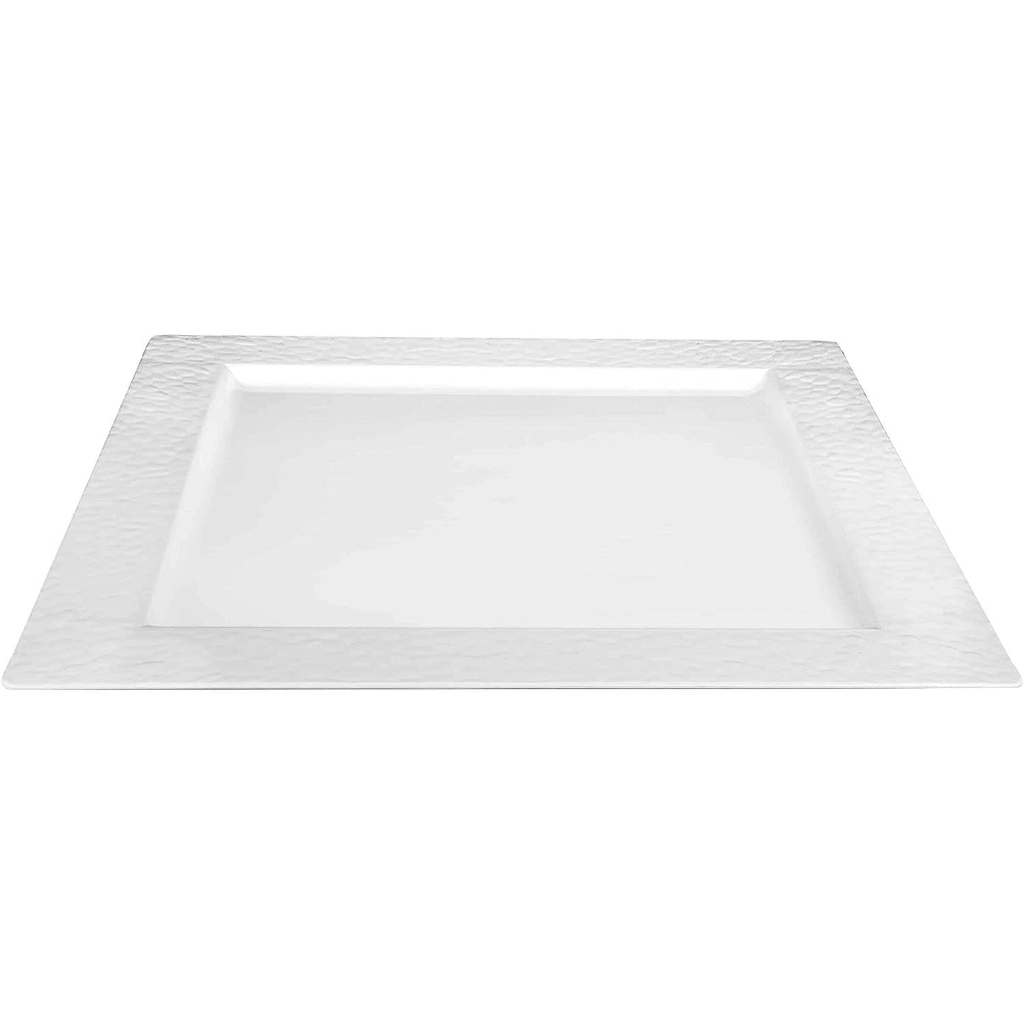 Lillian Tablesettings Square Pebbled Tray Pearl 12" Serverware Lillian