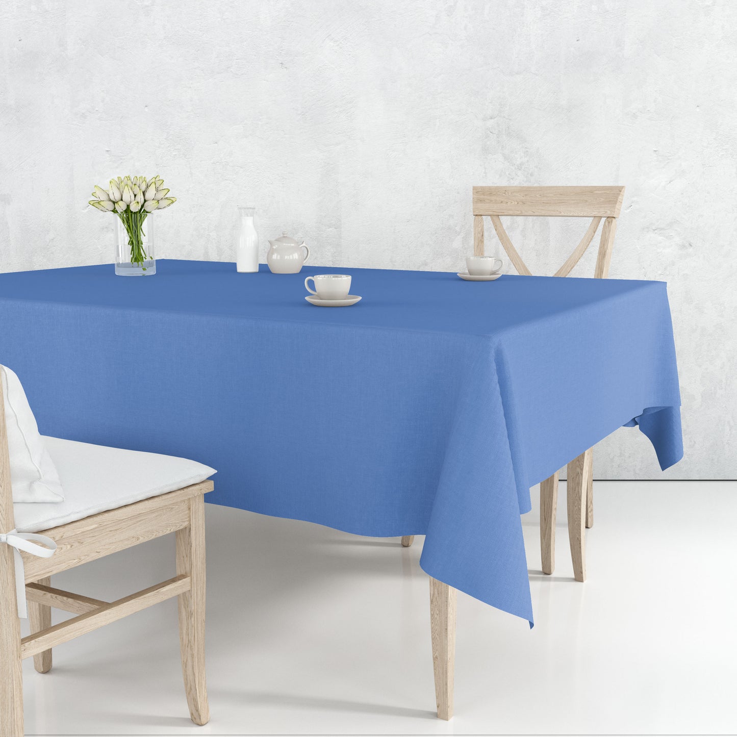 Tablecover Plastic Blue Rectangular  54'' X 108'' Tablesettings Party Dimensions   