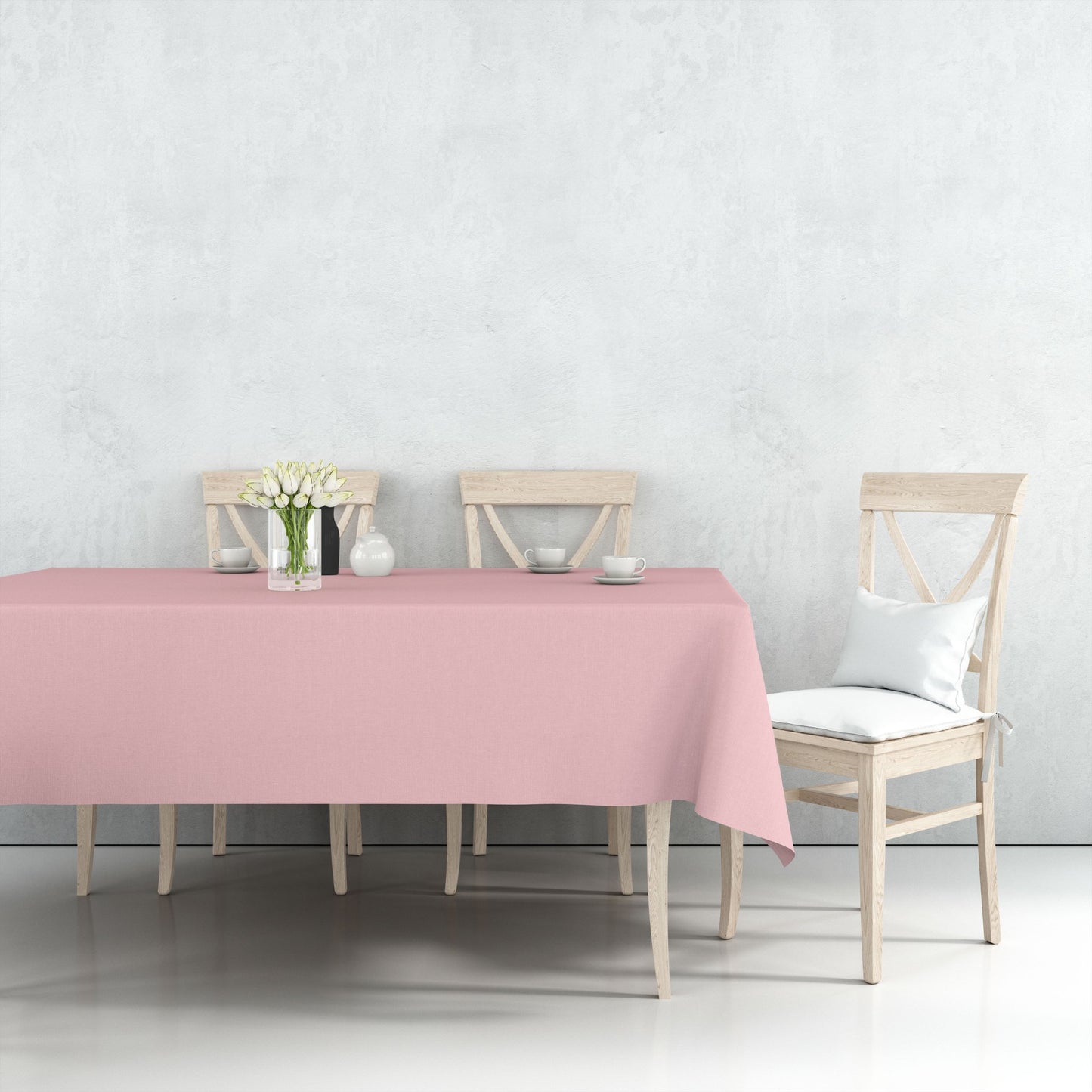 Tablecover Plastic Light Pink Rectangular 54'' X 108'' Table Cover Party Dimensions