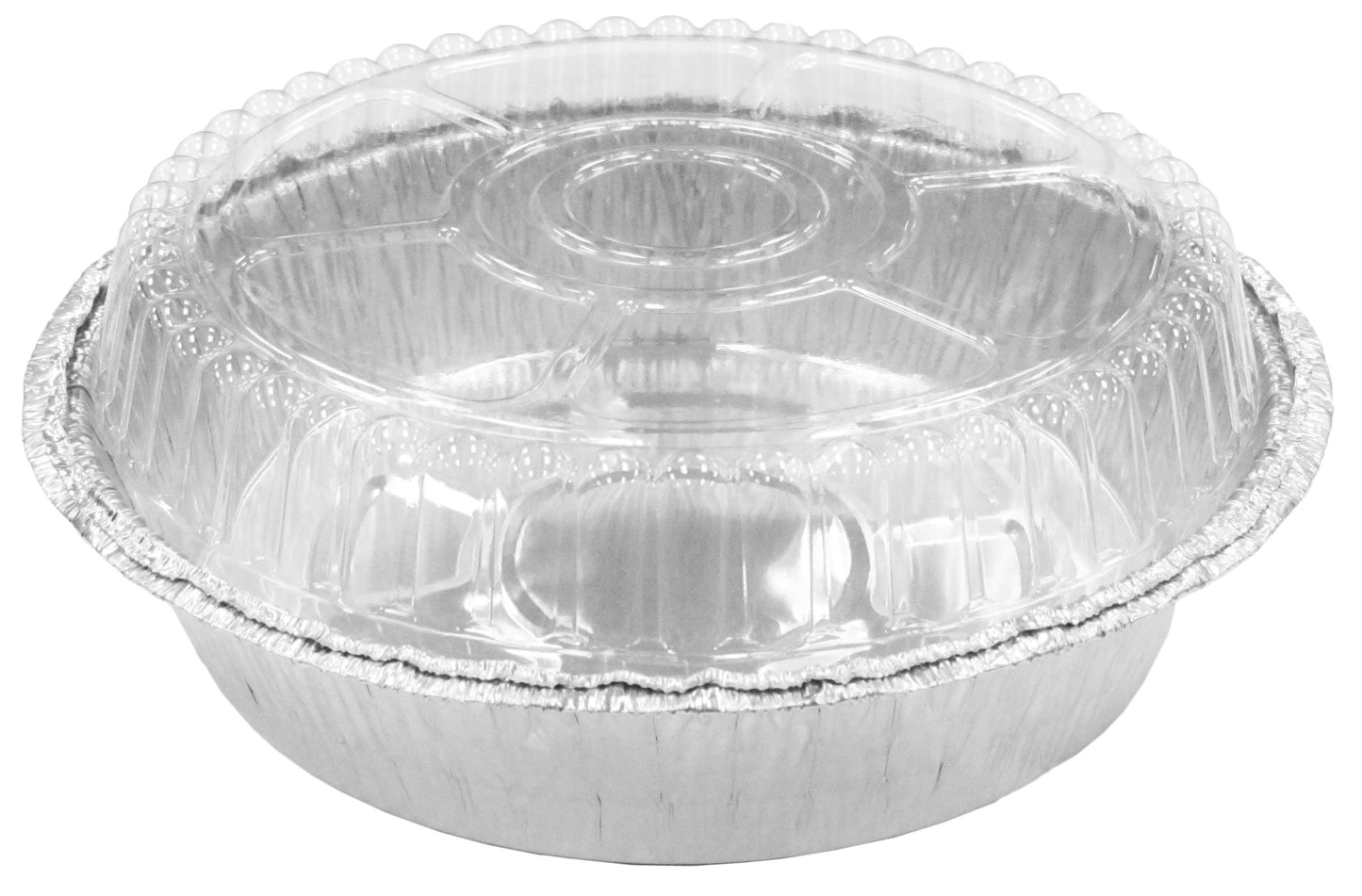 7" Clear Dome Lids for Aluminum Round Pan Disposable VeZee   