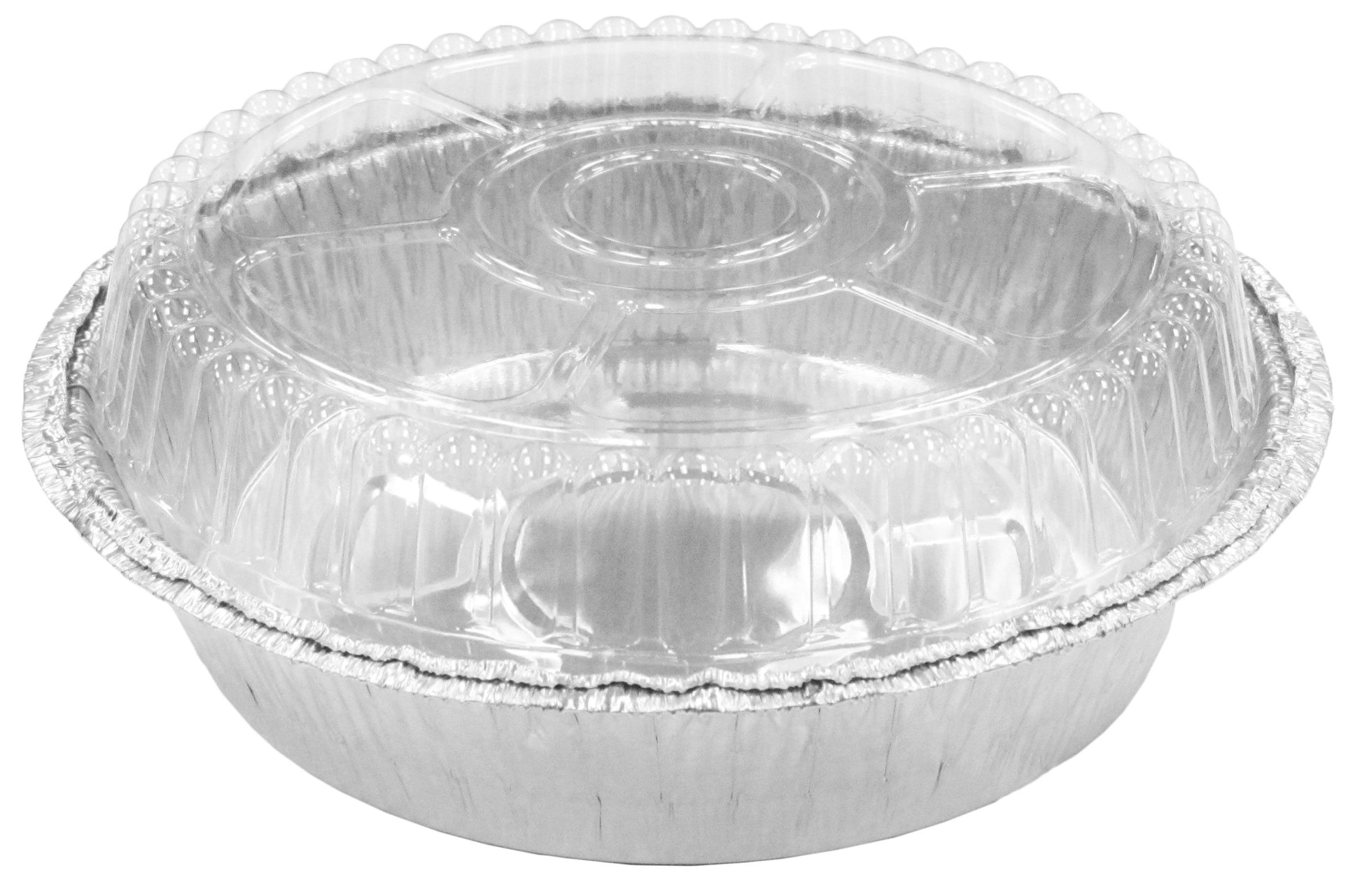 7" Clear Dome Lids for Aluminum Round Pan Disposable VeZee   