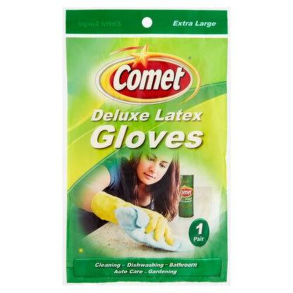 99¢ Comet Deluxe Latex Gloves - Extra Large| 1 Pair Gloves VeZee