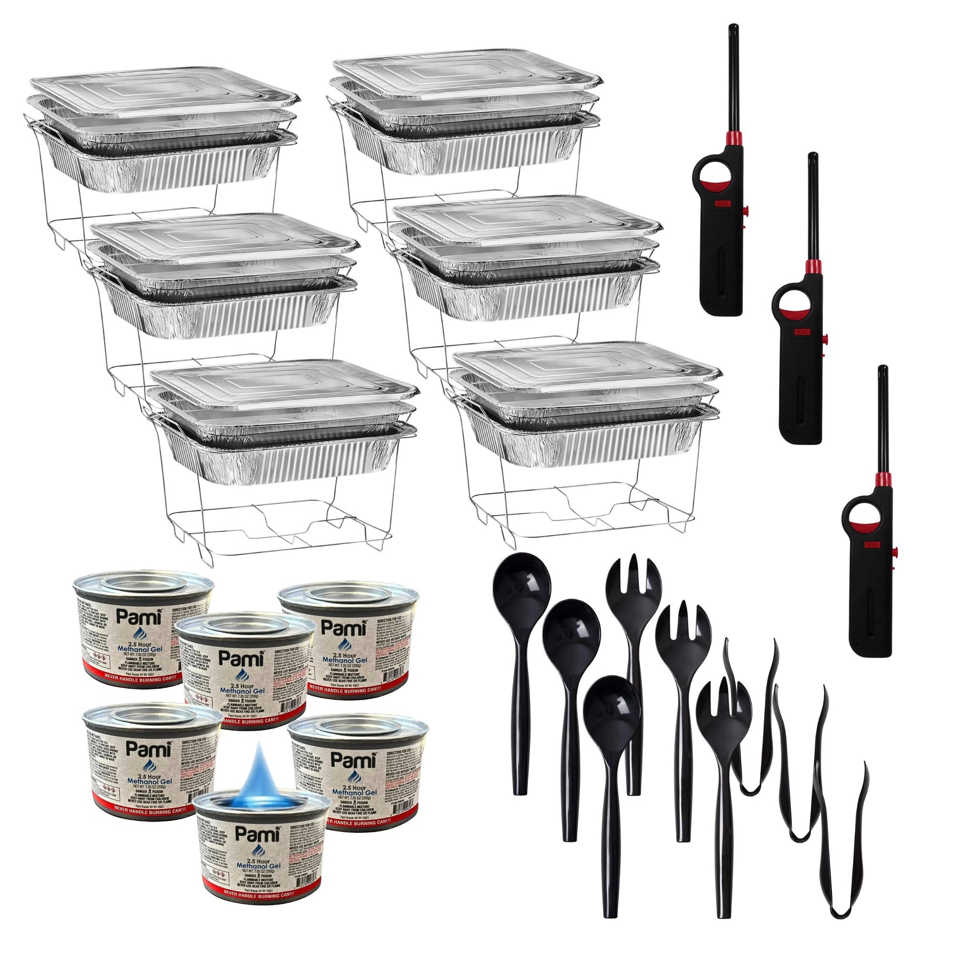 42-Piece Disposable Chafing/Buffet Serving Kit Disposable VeZee