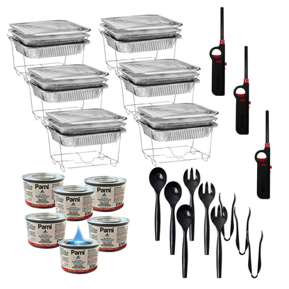 42-Piece Disposable Chafing/Buffet Serving Kit Disposable VeZee