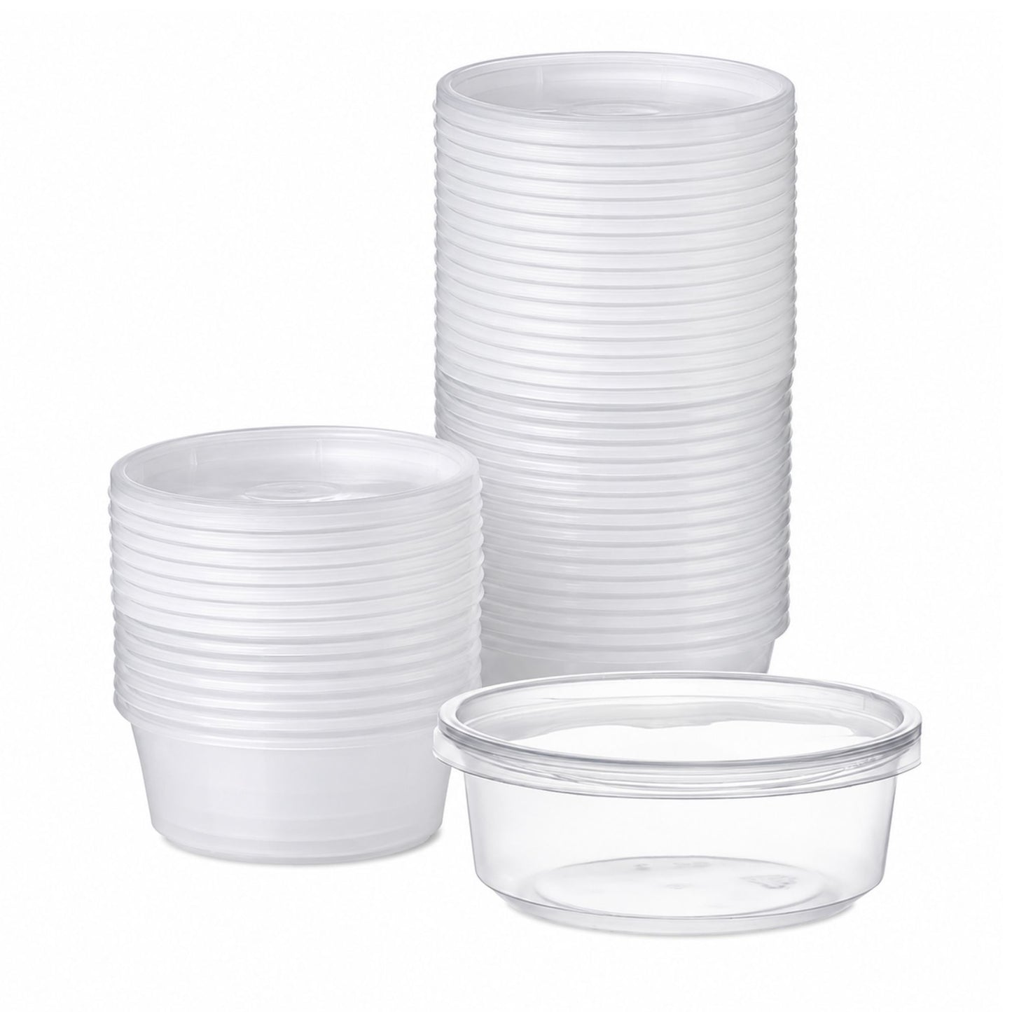 *WHOLESALE* 8oz Lightweight Deli Containers with Lids Disposable Plastic 500/case Food Storage & Serving VeZee